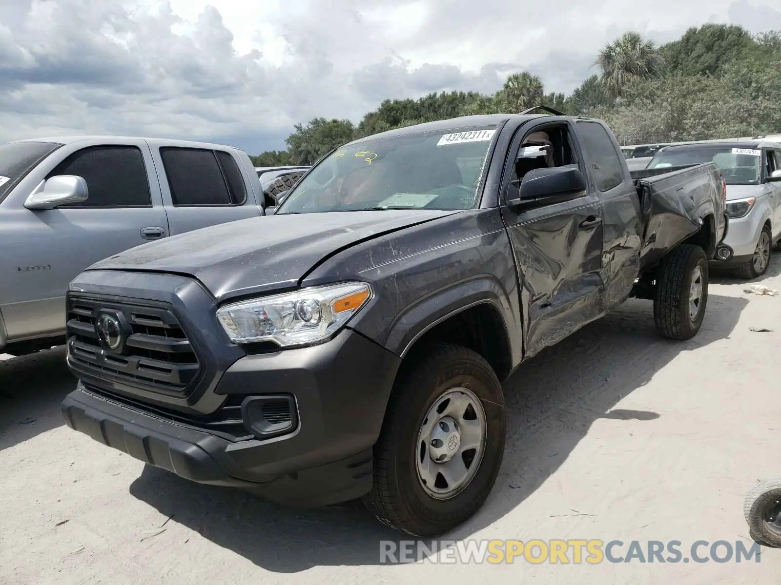 2 Photograph of a damaged car 5TFRX5GN4KX159017 TOYOTA TACOMA 2019