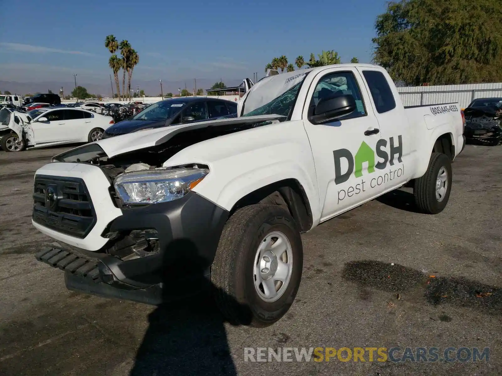 2 Photograph of a damaged car 5TFRX5GN6KX158466 TOYOTA TACOMA 2019