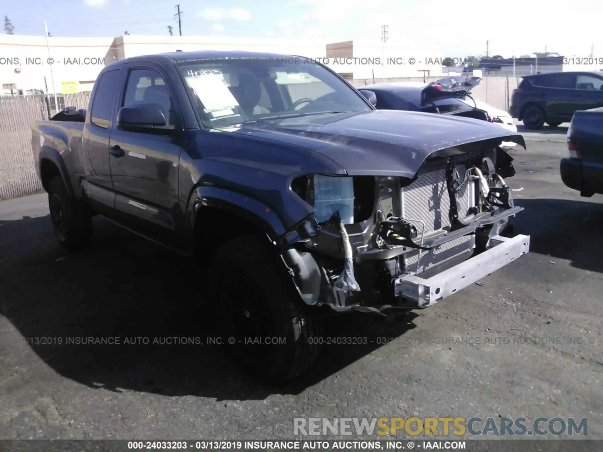 1 Photograph of a damaged car 5TFRX5GN7KX135777 TOYOTA TACOMA 2019