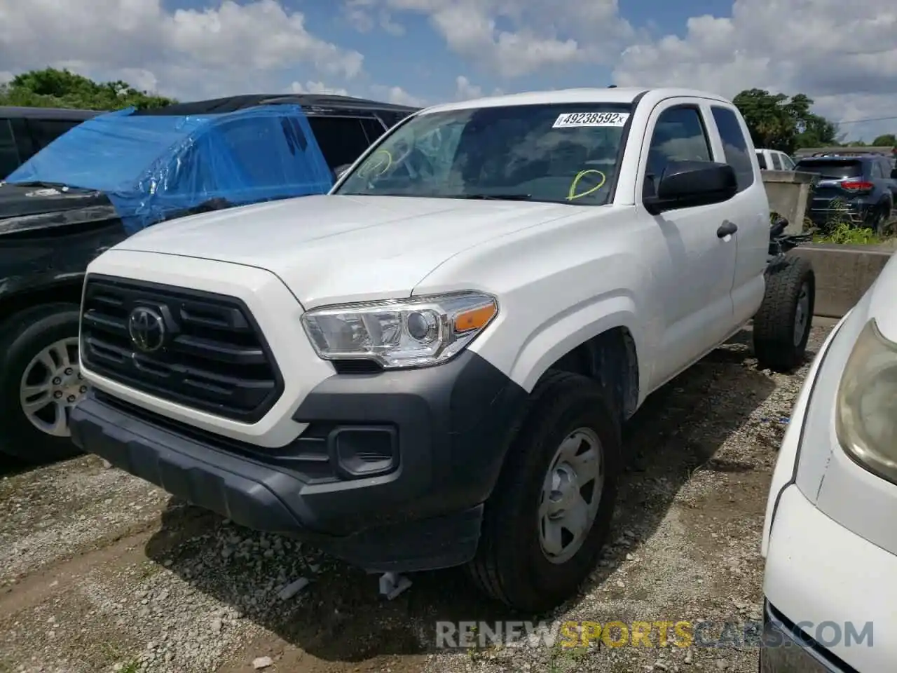 2 Photograph of a damaged car 5TFRX5GNXKX140701 TOYOTA TACOMA 2019