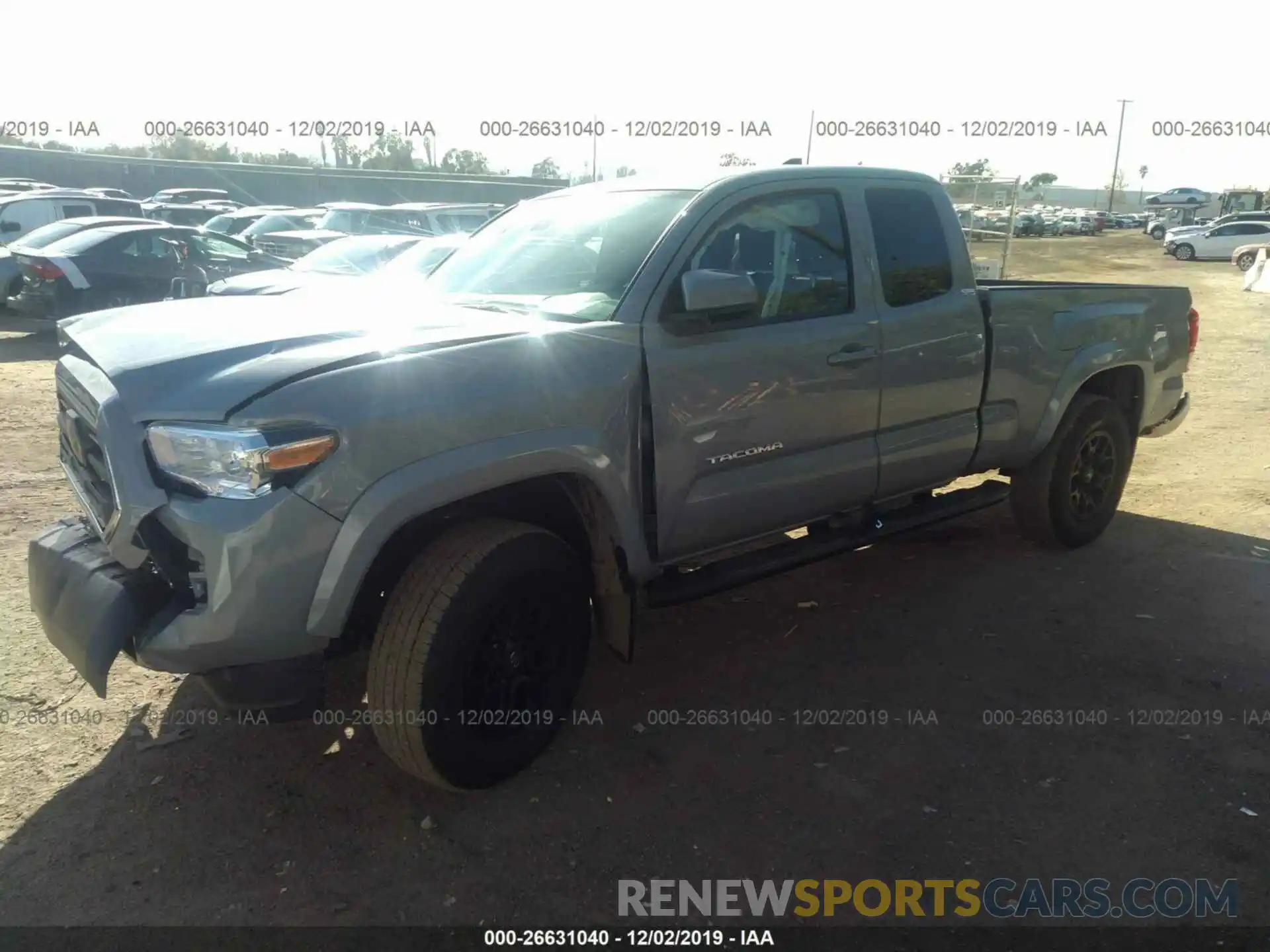 2 Photograph of a damaged car 5TFRZ5CN4KX074243 TOYOTA TACOMA 2019