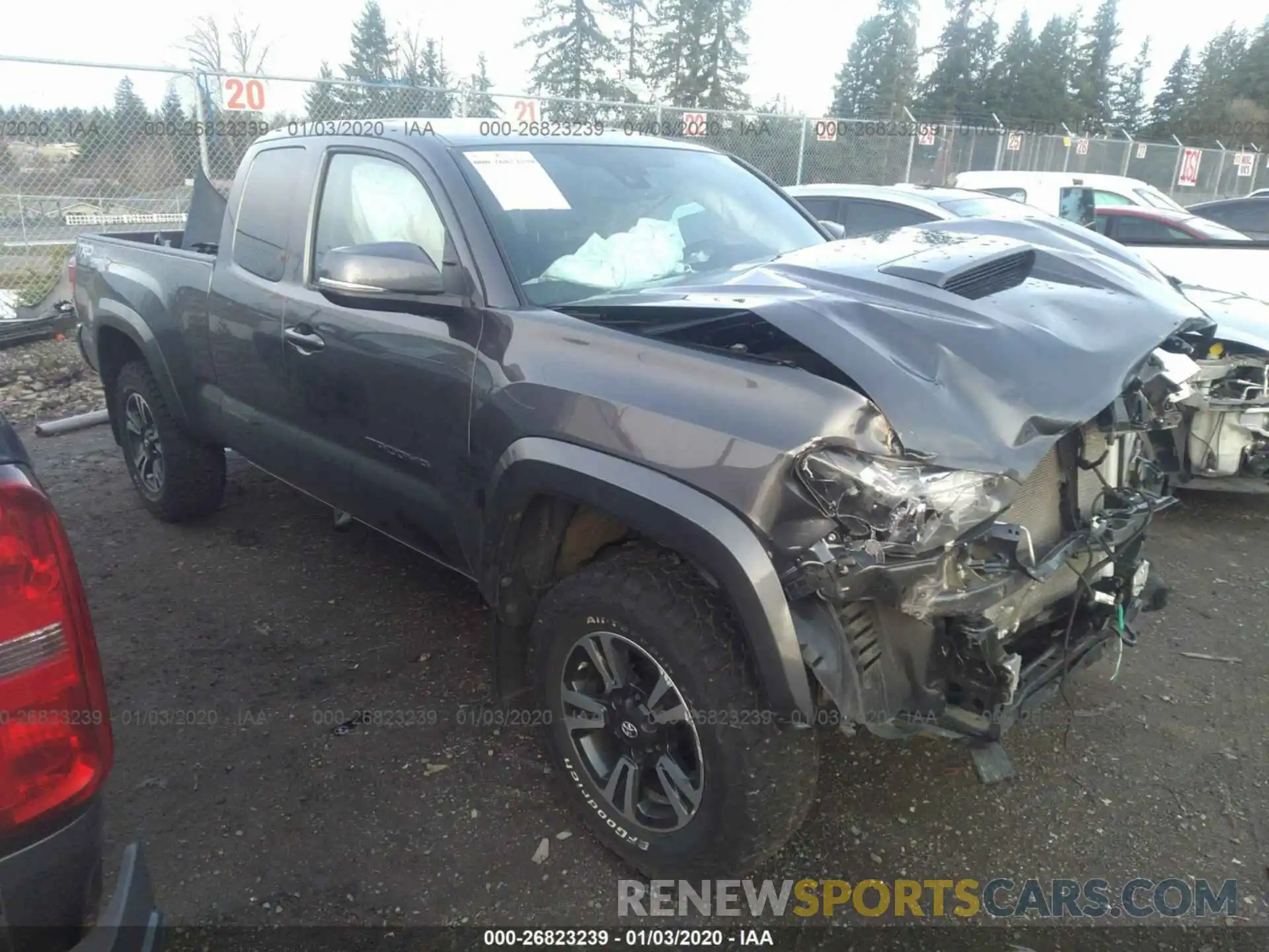 1 Photograph of a damaged car 5TFSZ5AN6KX193142 TOYOTA TACOMA 2019