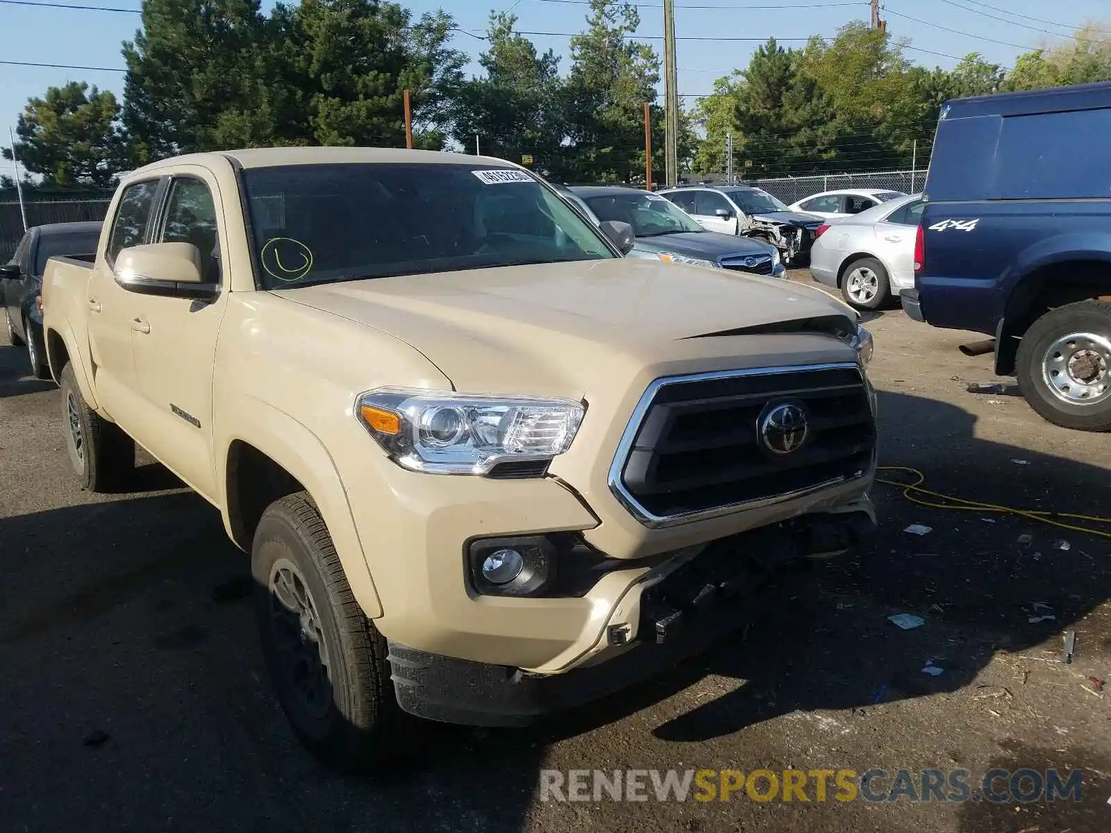 1 Photograph of a damaged car 3TMCZ5AN0LM322990 TOYOTA TACOMA 2020