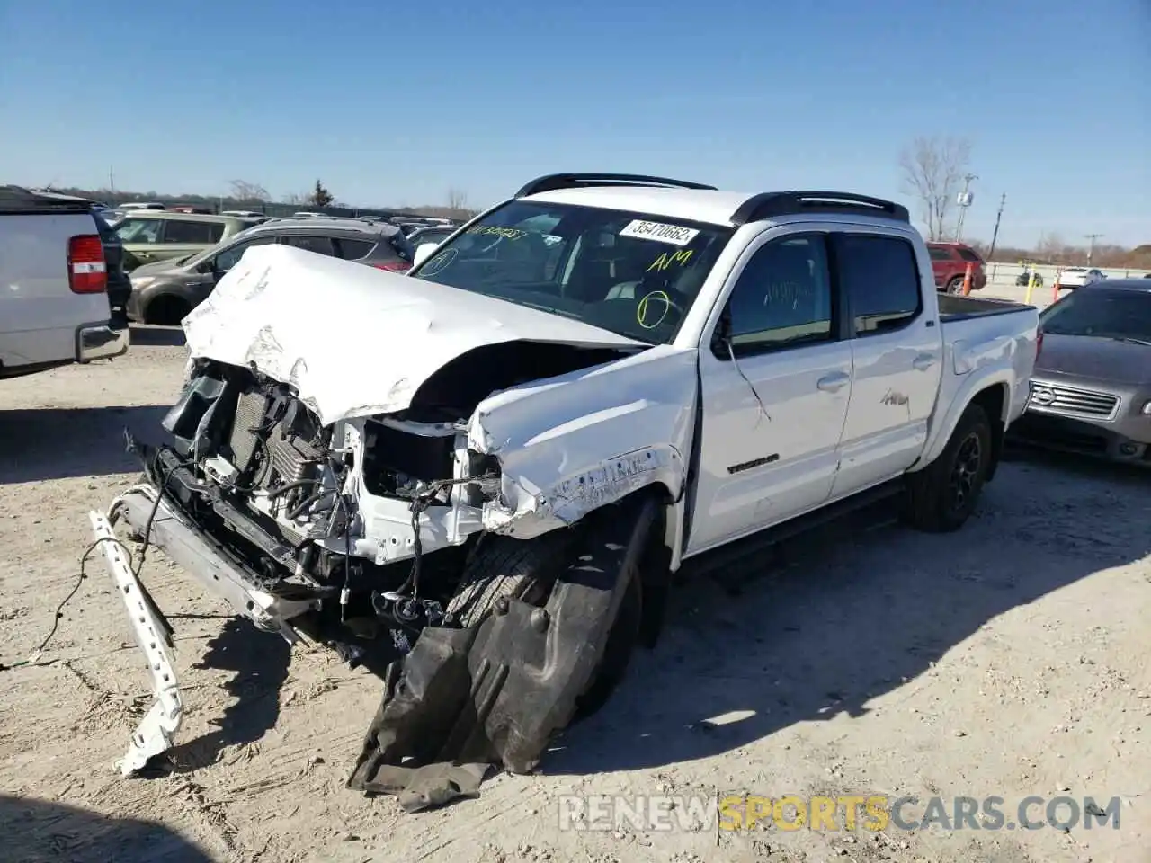 2 Photograph of a damaged car 3TMCZ5AN7LM307287 TOYOTA TACOMA 2020