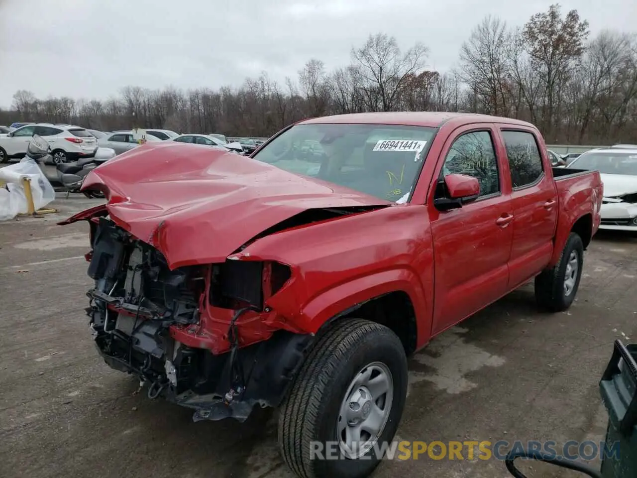 2 Photograph of a damaged car 3TMCZ5AN9LM366776 TOYOTA TACOMA 2020