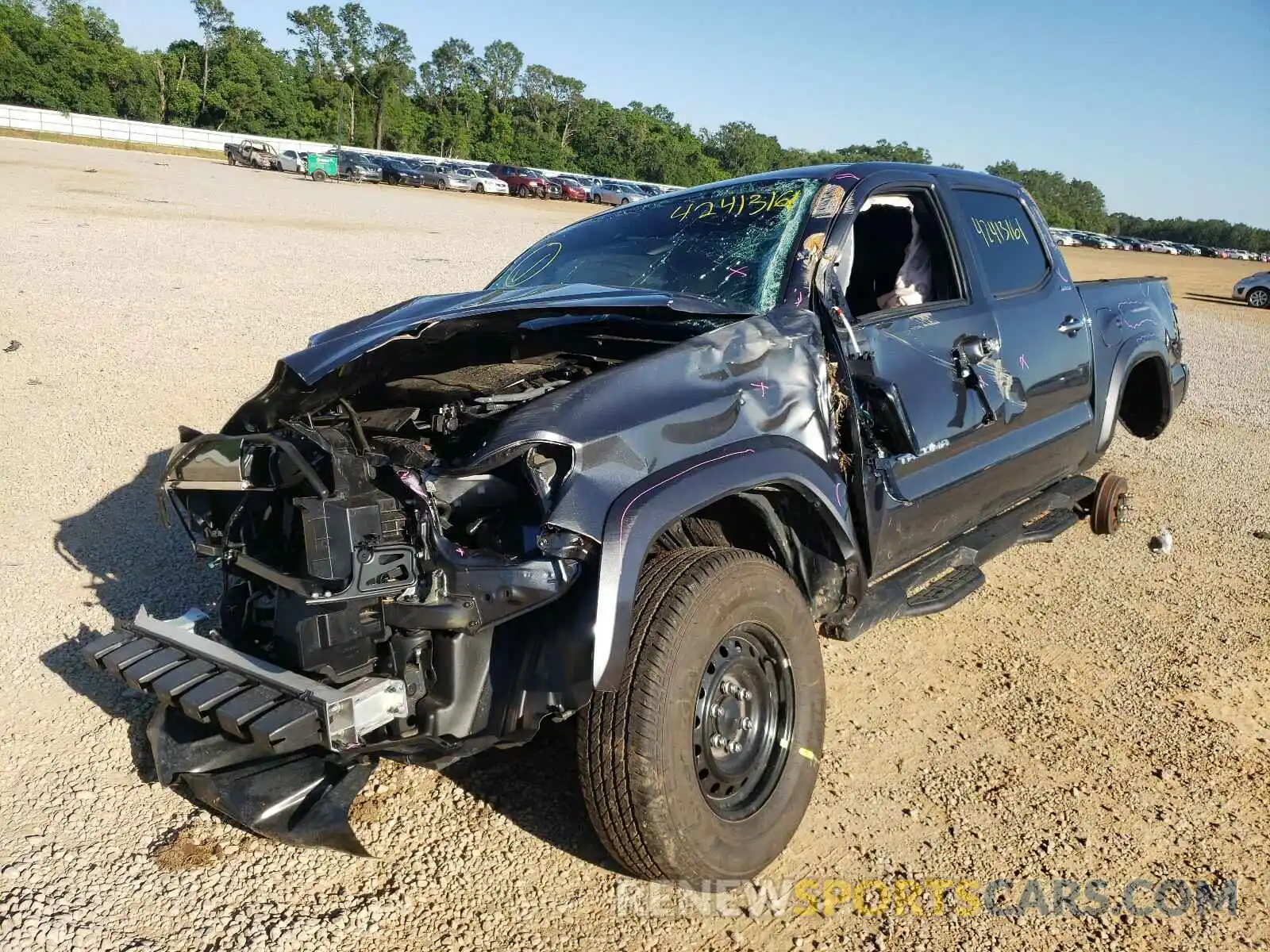 2 Photograph of a damaged car 3TMGZ5AN6LM346678 TOYOTA TACOMA 2020