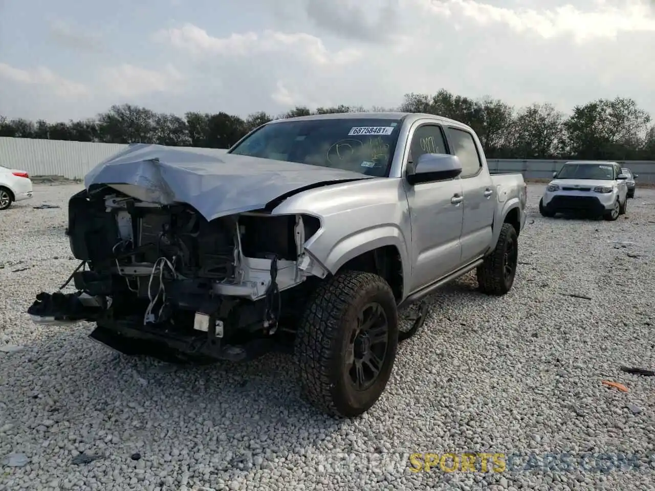 2 Photograph of a damaged car 5TFAX5GN9LX188480 TOYOTA TACOMA 2020