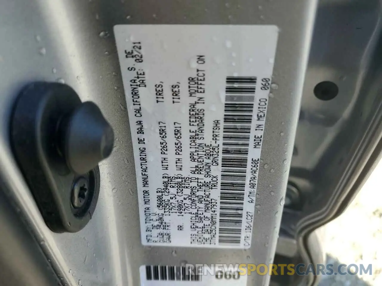 12 Photograph of a damaged car 3TMAZ5CN0MM147937 TOYOTA TACOMA 2021
