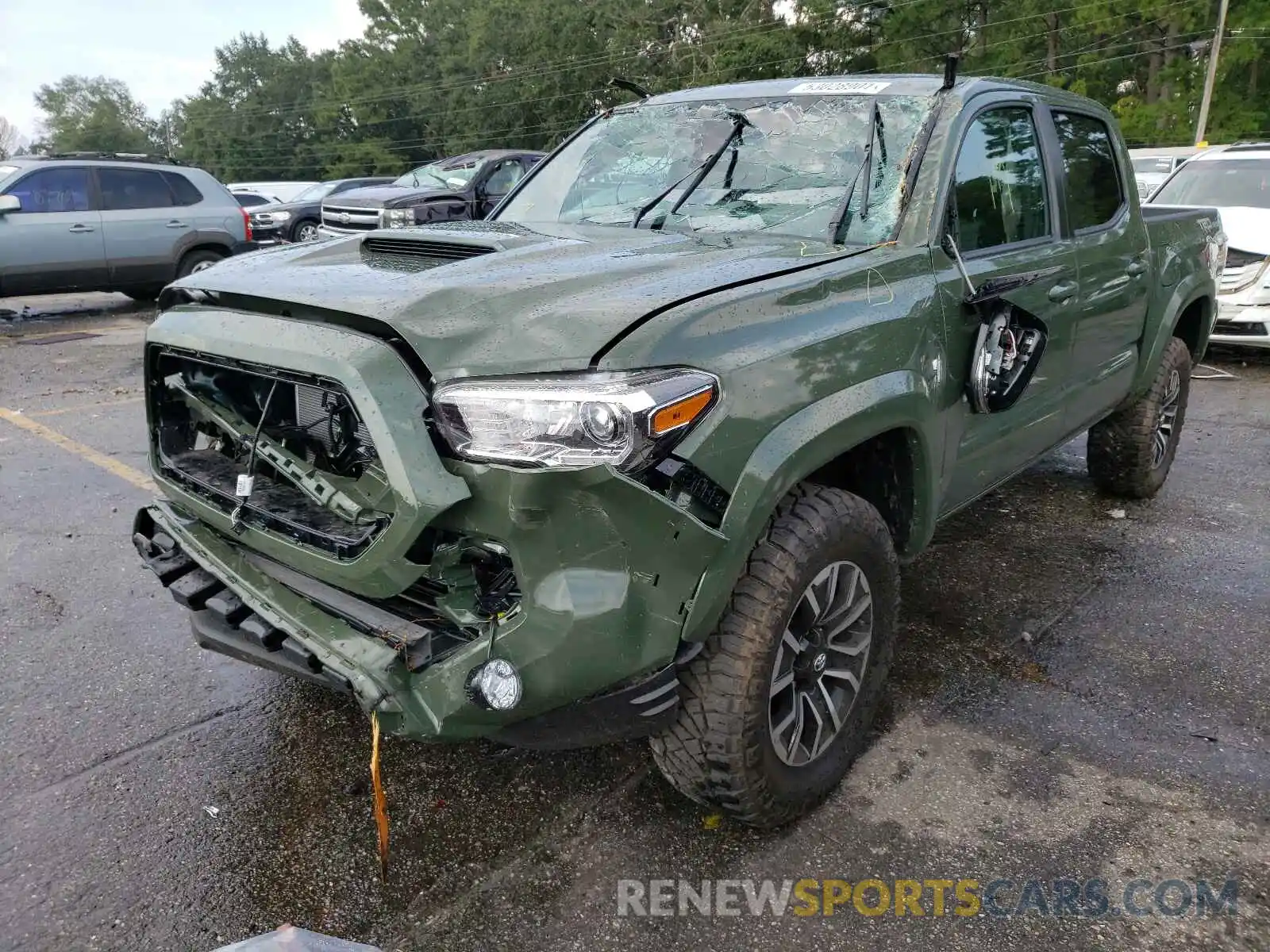 2 Photograph of a damaged car 3TMAZ5CN6MM155024 TOYOTA TACOMA 2021