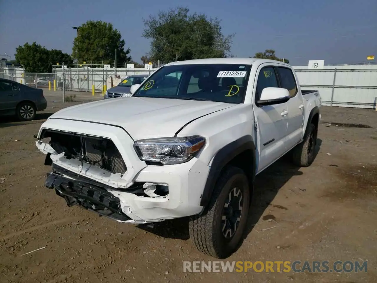 2 Photograph of a damaged car 3TMCZ5AN2MM408268 TOYOTA TACOMA 2021