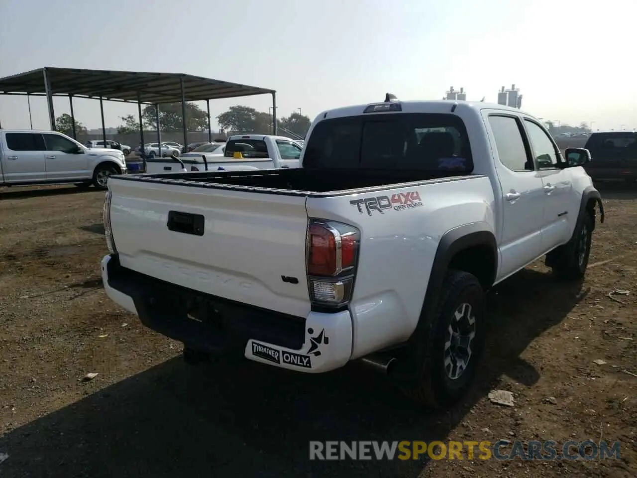 4 Photograph of a damaged car 3TMCZ5AN2MM408268 TOYOTA TACOMA 2021