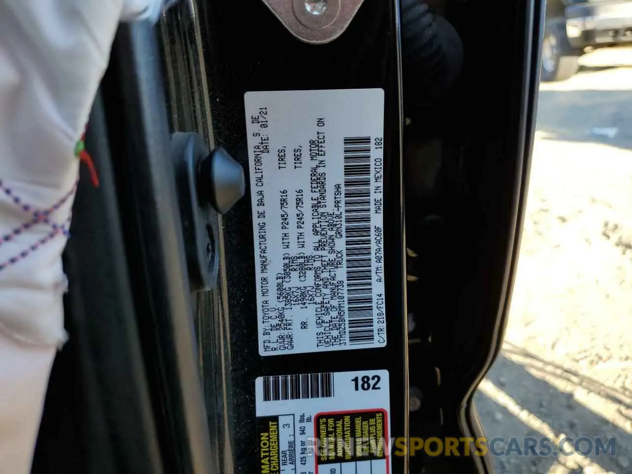 12 Photograph of a damaged car 3TMDZ5BN5MM107738 TOYOTA TACOMA 2021
