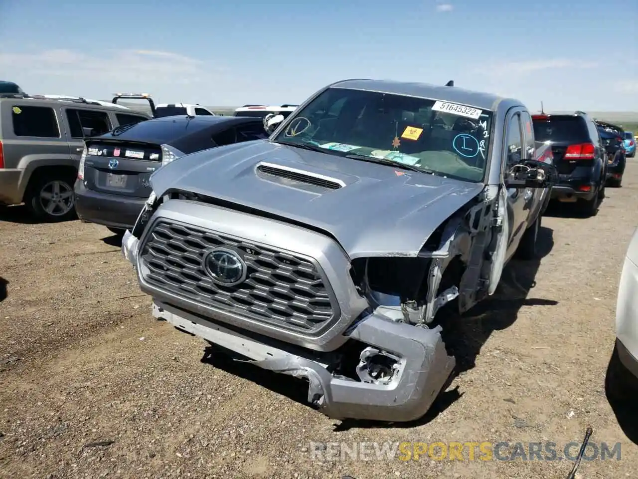 2 Photograph of a damaged car 3TYSZ5AN2MT007853 TOYOTA TACOMA 2021