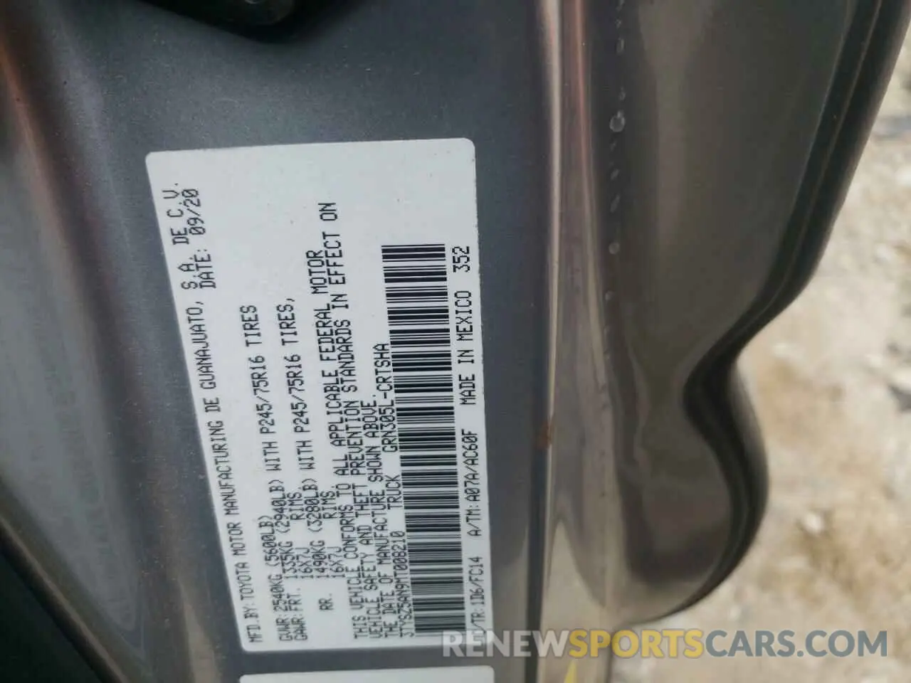 10 Photograph of a damaged car 3TYSZ5AN9MT008210 TOYOTA TACOMA 2021