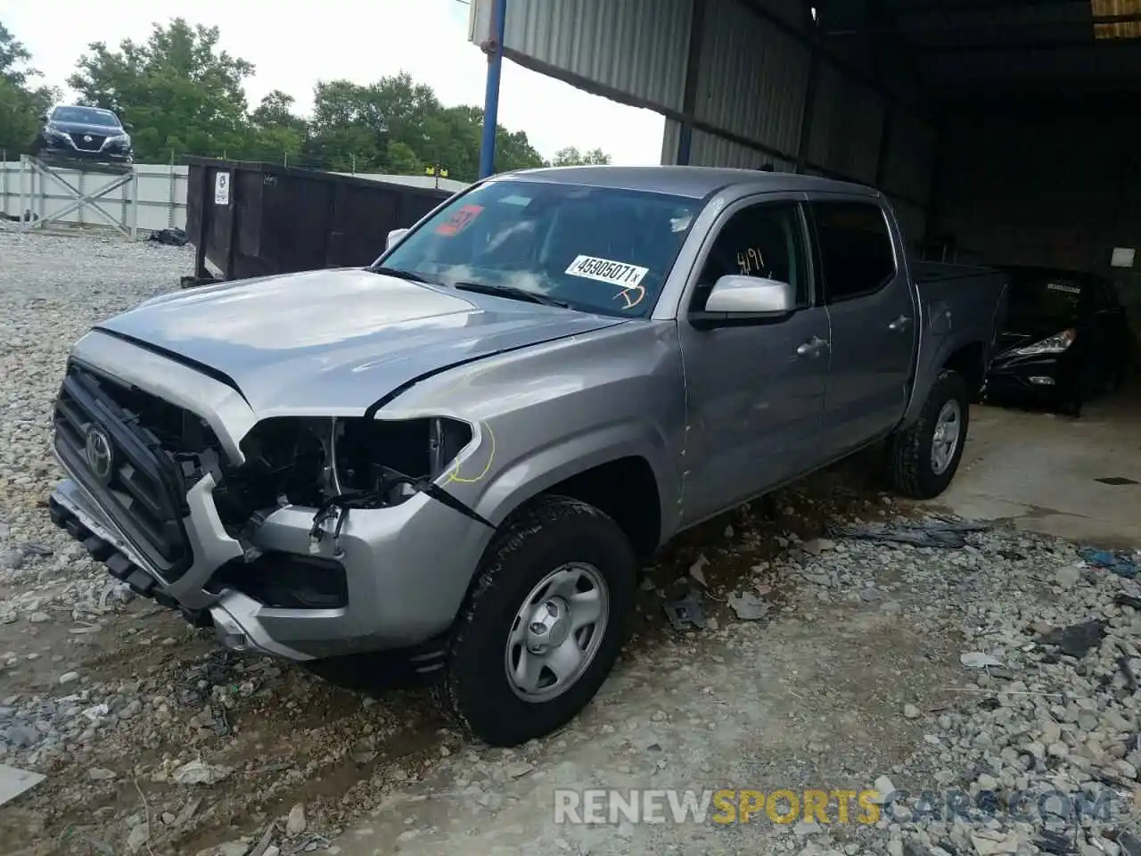 2 Photograph of a damaged car 5TFAX5GN8MX192330 TOYOTA TACOMA 2021