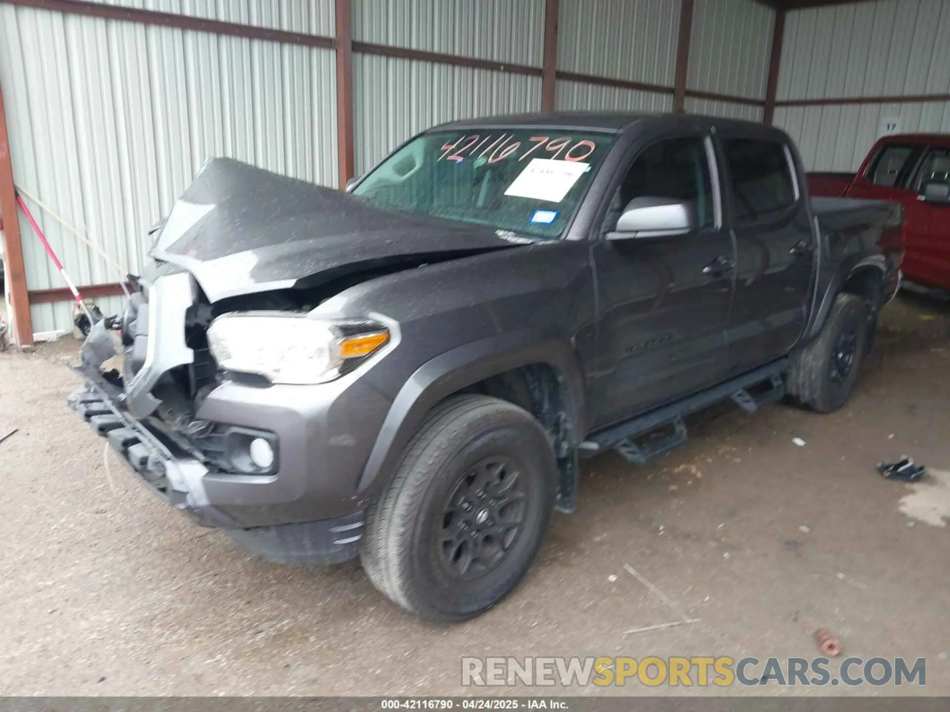 2 Photograph of a damaged car 5TFAZ5CN4MX116734 TOYOTA TACOMA 2021