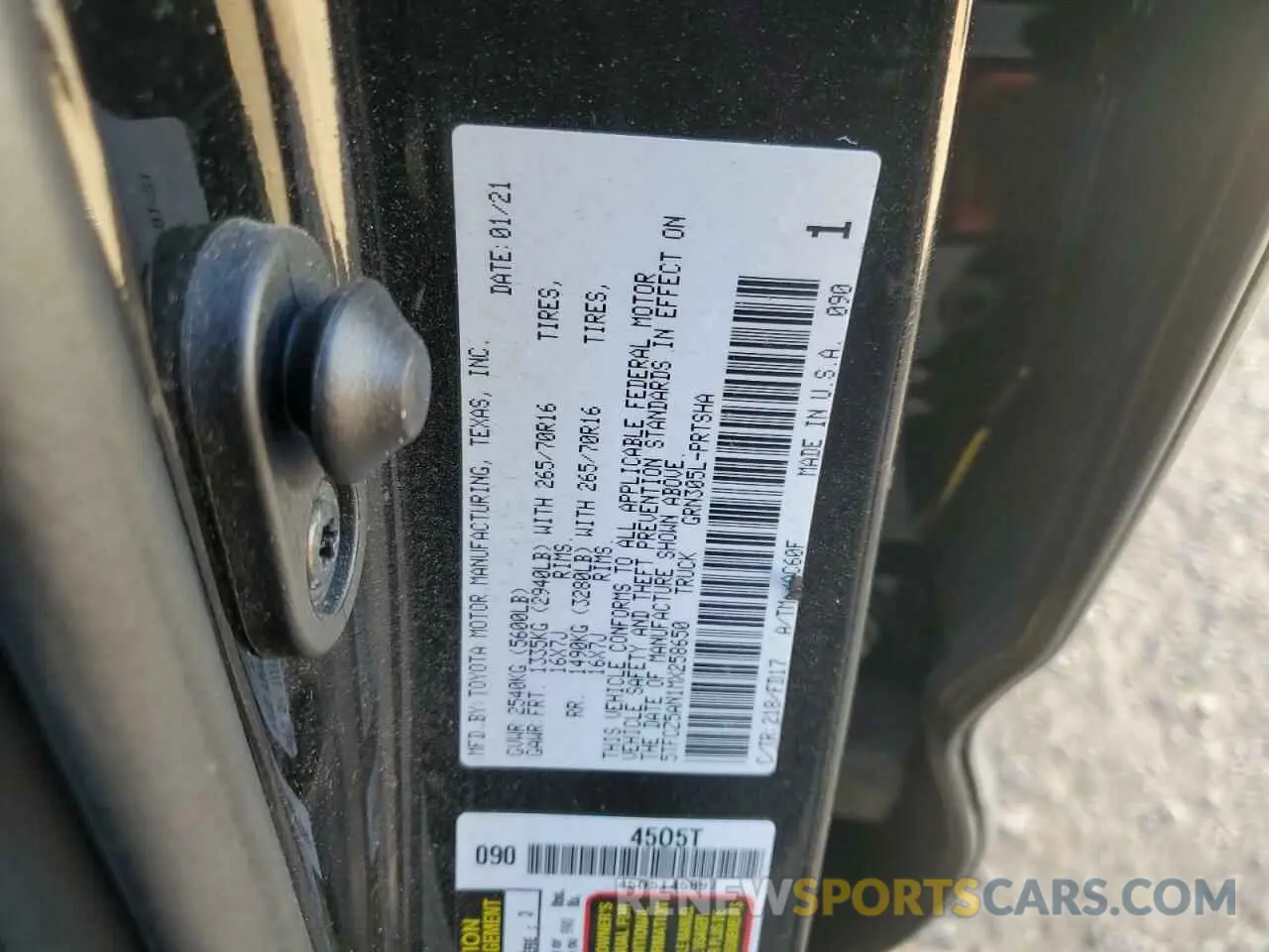 13 Photograph of a damaged car 5TFCZ5AN1MX258650 TOYOTA TACOMA 2021