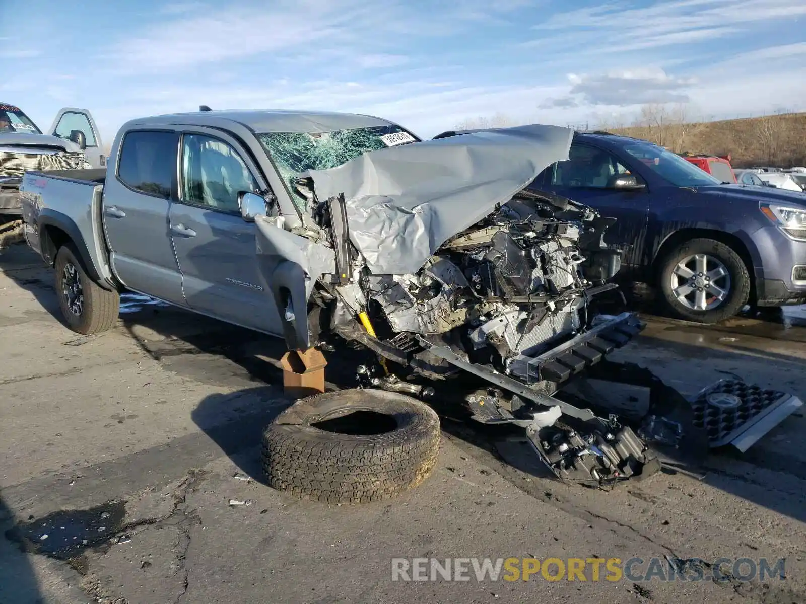 1 Photograph of a damaged car 5TFCZ5AN2MX247110 TOYOTA TACOMA 2021