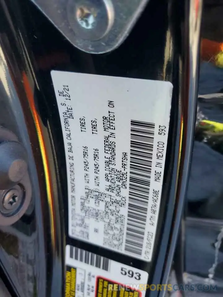 12 Photograph of a damaged car 3TMAZ5CN2NM169939 TOYOTA TACOMA 2022