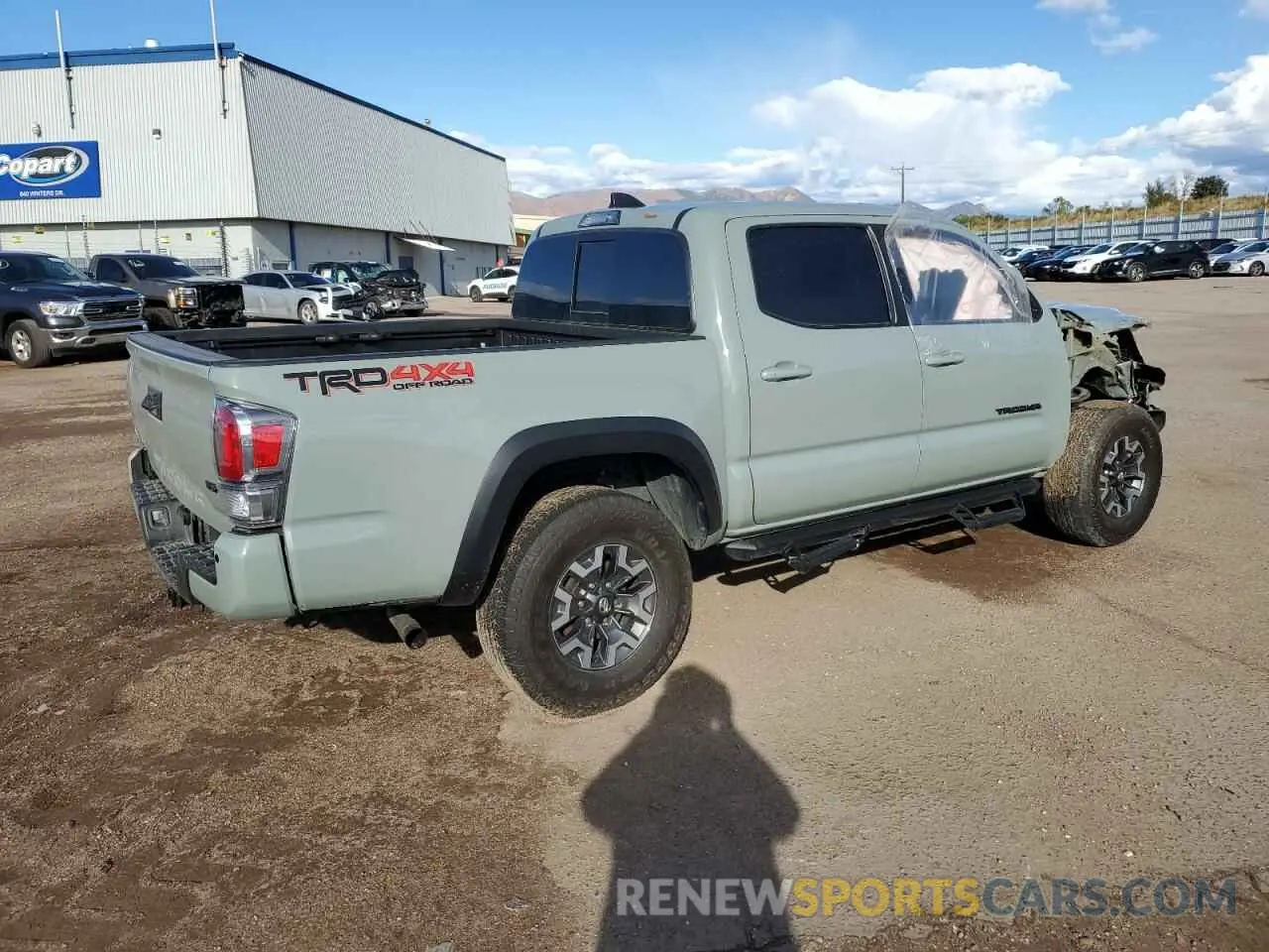 3 Photograph of a damaged car 3TMCZ5AN8NM498978 TOYOTA TACOMA 2022