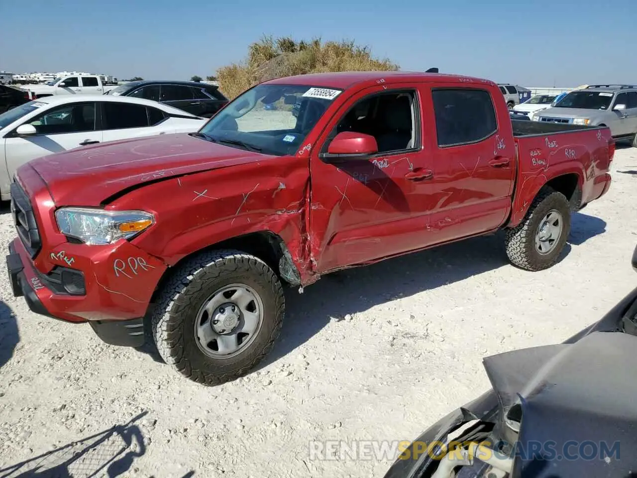 1 Photograph of a damaged car 3TMCZ5ANXNM453704 TOYOTA TACOMA 2022