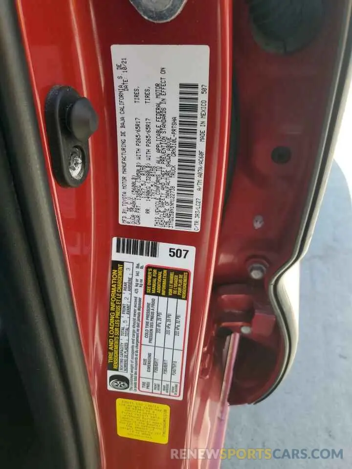 13 Photograph of a damaged car 3TMDZ5BN1NM122738 TOYOTA TACOMA 2022