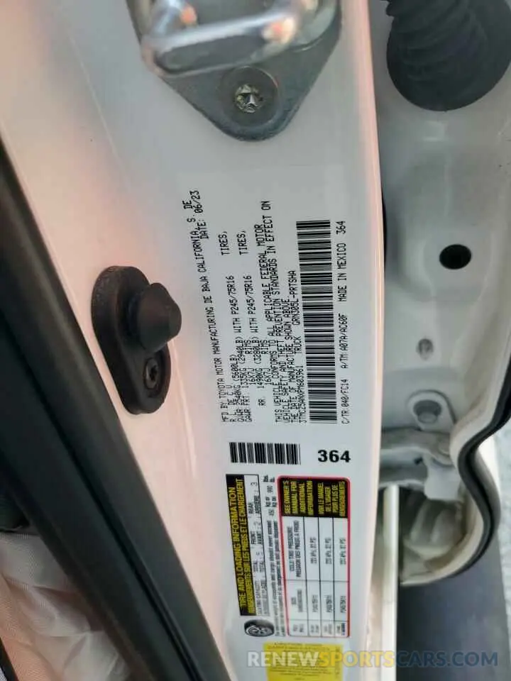 13 Photograph of a damaged car 3TMCZ5ANXPM603961 TOYOTA TACOMA 2023
