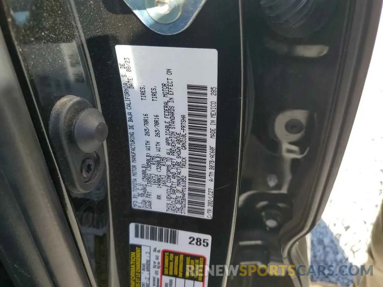 12 Photograph of a damaged car 3TMDZ5BN4PM161052 TOYOTA TACOMA 2023