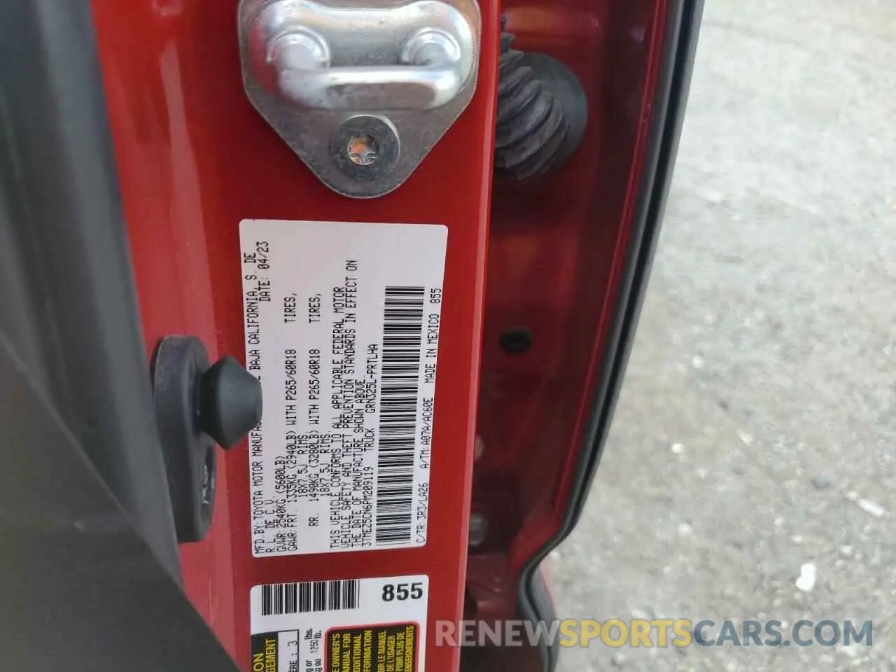 14 Photograph of a damaged car 3TMEZ5CN6PM209119 TOYOTA TACOMA 2023