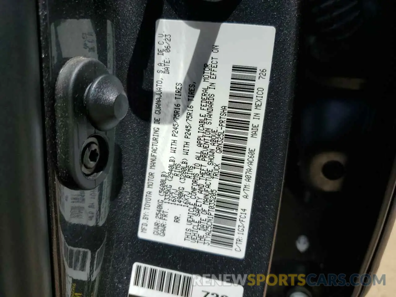 12 Photograph of a damaged car 3TYAZ5CN1PT035205 TOYOTA TACOMA 2023
