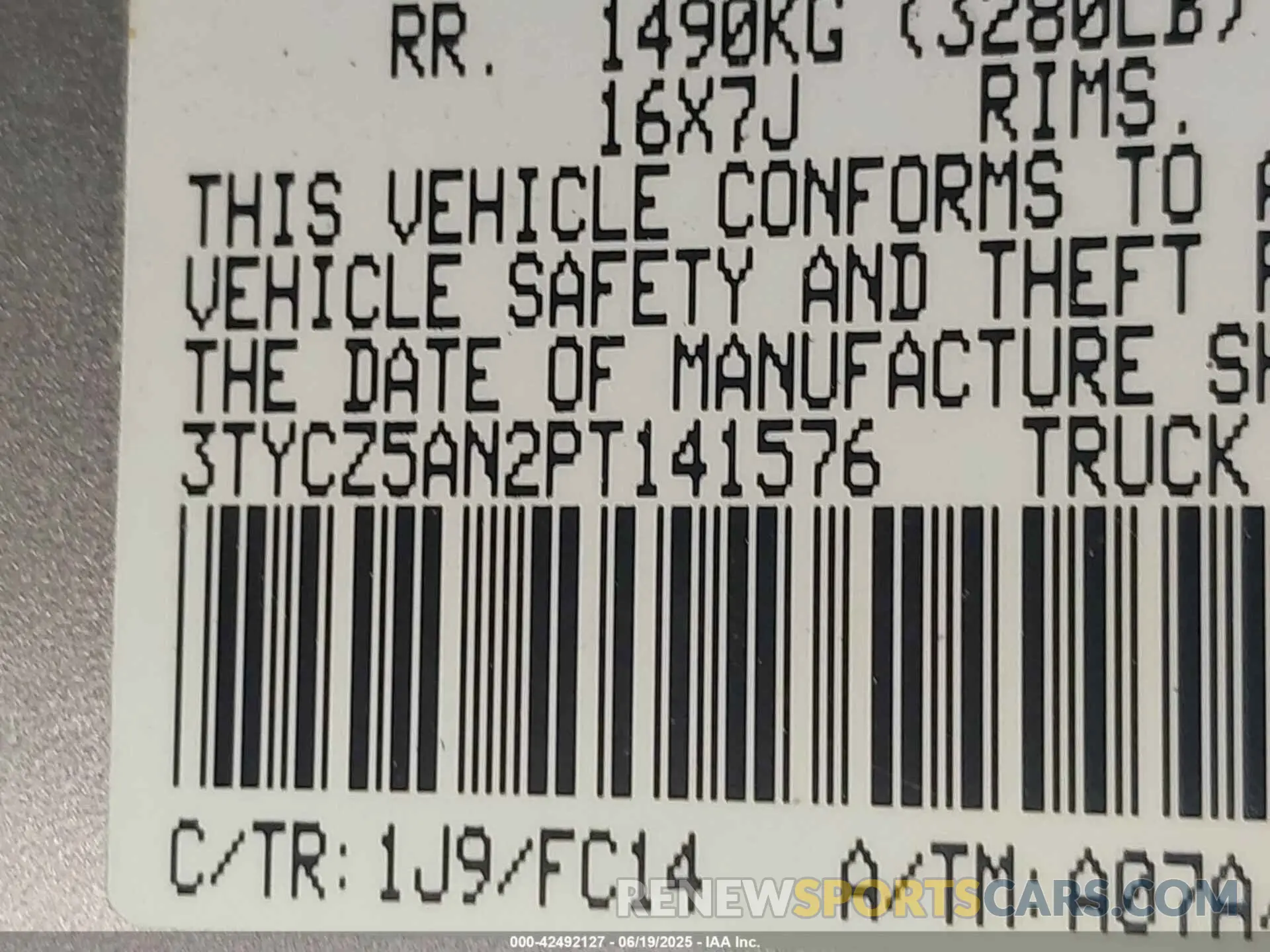 9 Photograph of a damaged car 3TYCZ5AN2PT141576 TOYOTA TACOMA 2023