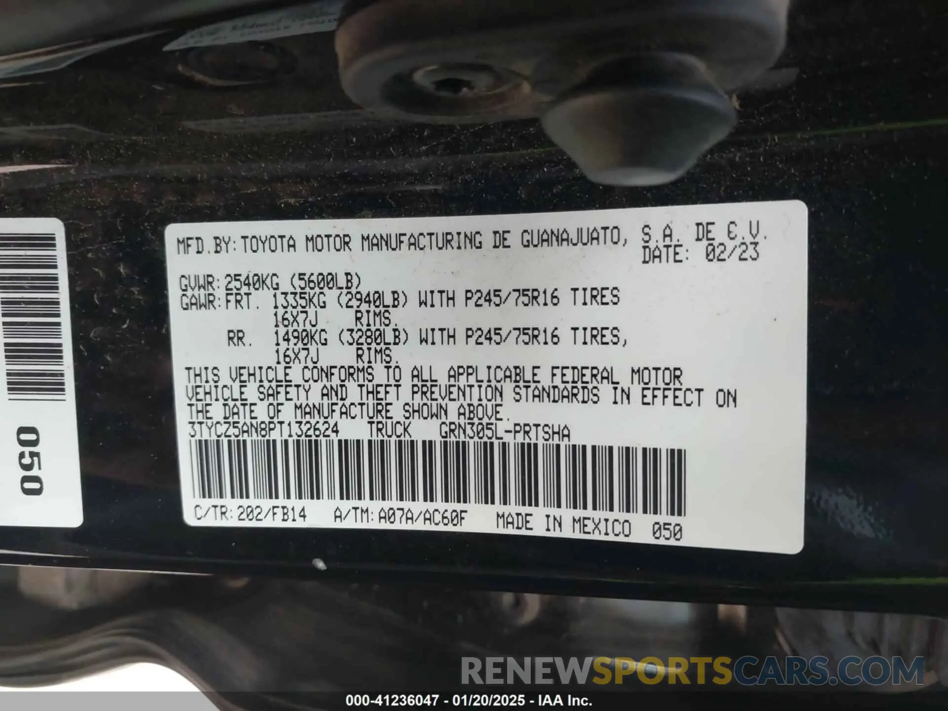 9 Photograph of a damaged car 3TYCZ5AN8PT132624 TOYOTA TACOMA 2023