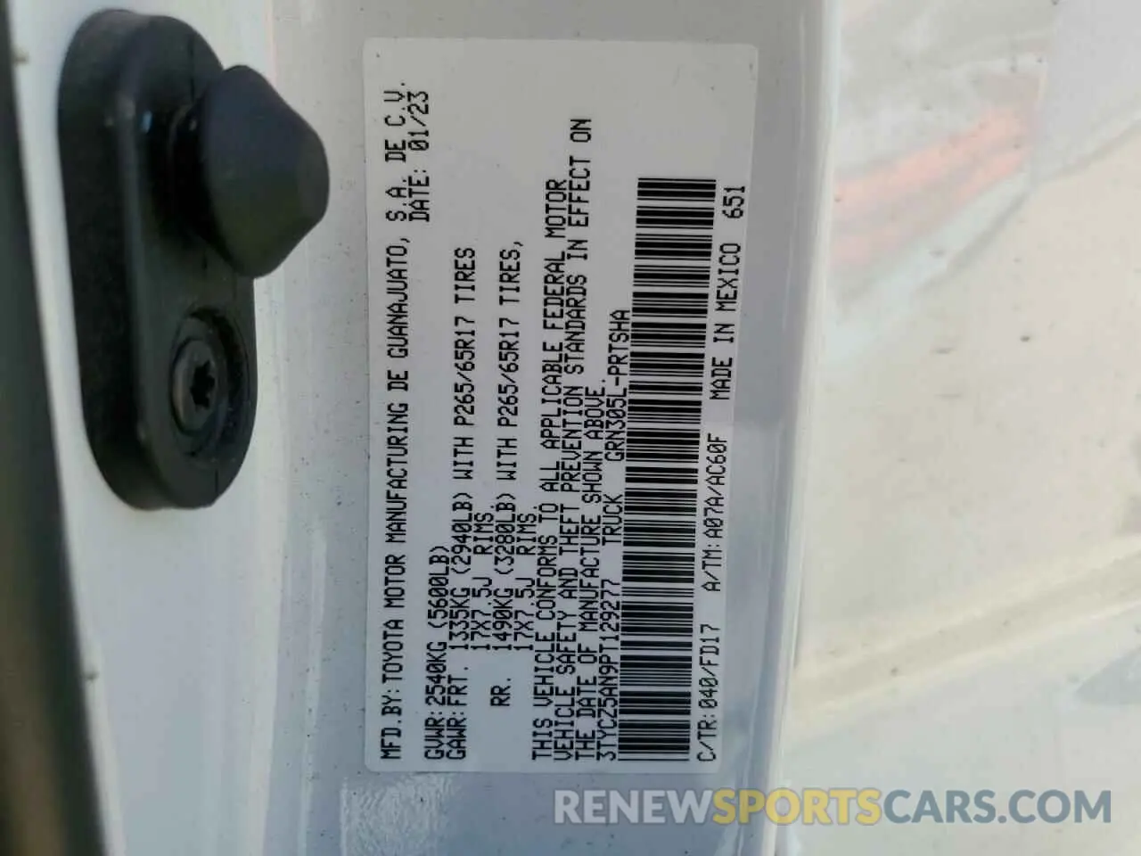 13 Photograph of a damaged car 3TYCZ5AN9PT129277 TOYOTA TACOMA 2023