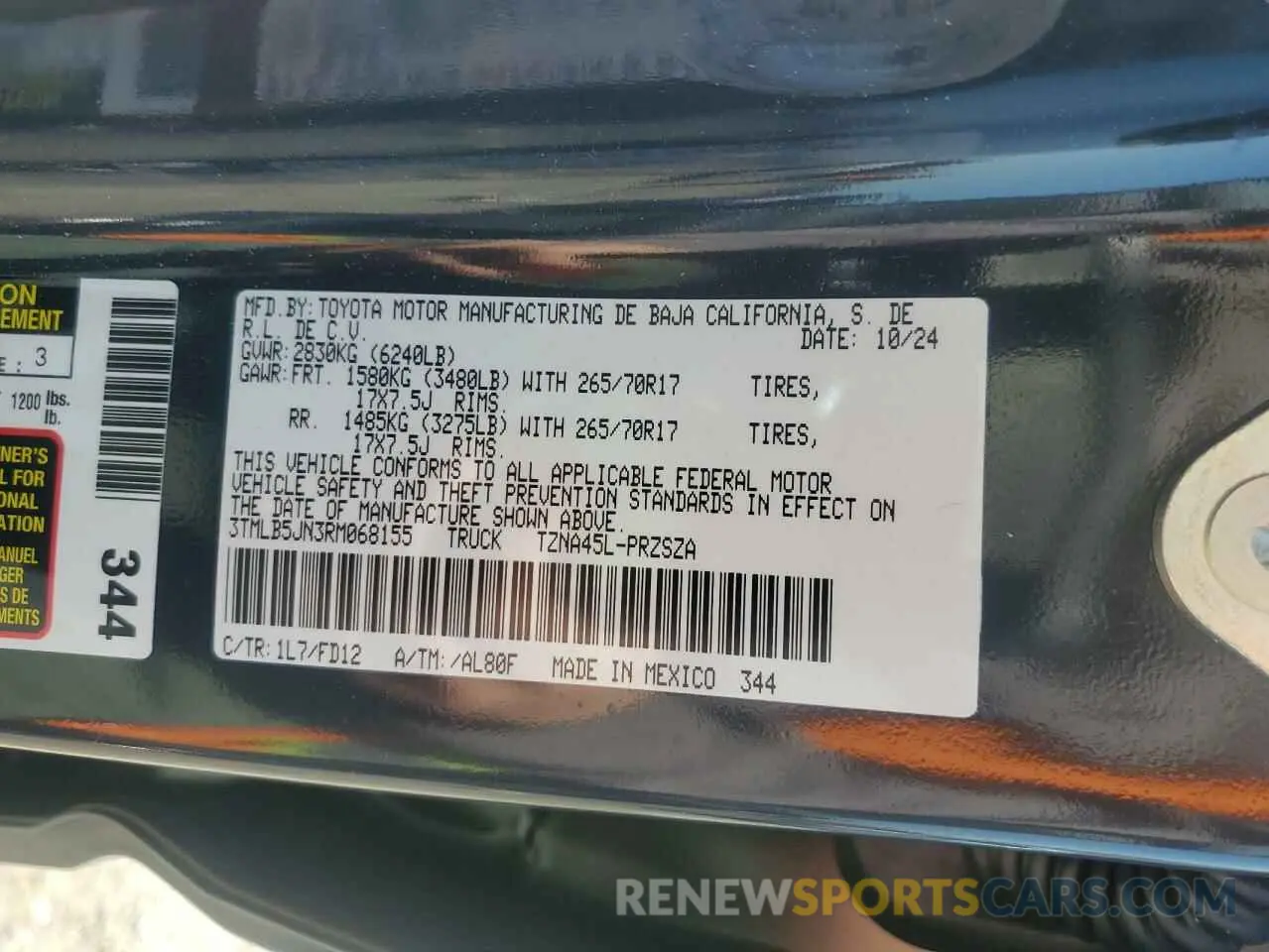 12 Photograph of a damaged car 3TMLB5JN3RM068155 TOYOTA TACOMA 2024