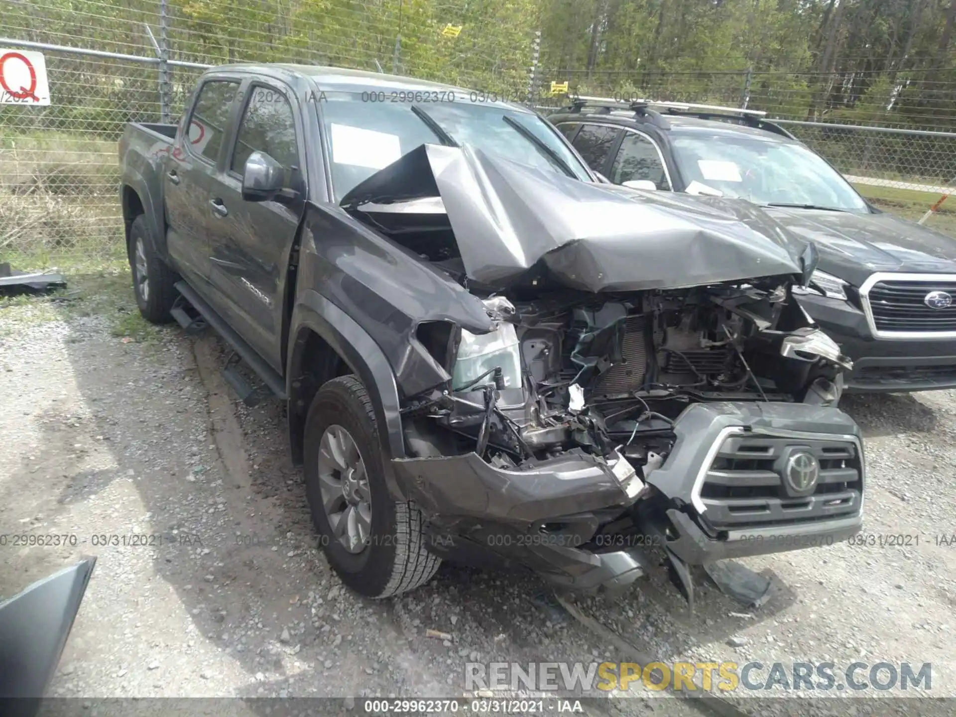 1 Photograph of a damaged car 3TMAZ5CN0KM095870 TOYOTA TACOMA 2WD 2019