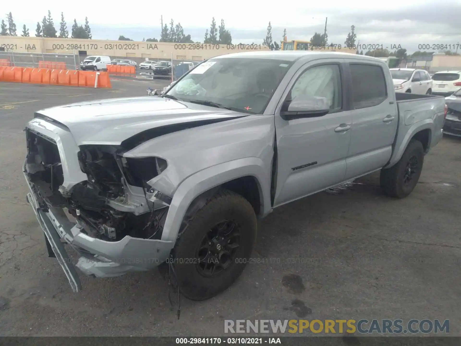 2 Photograph of a damaged car 3TMAZ5CN7KM098636 TOYOTA TACOMA 2WD 2019