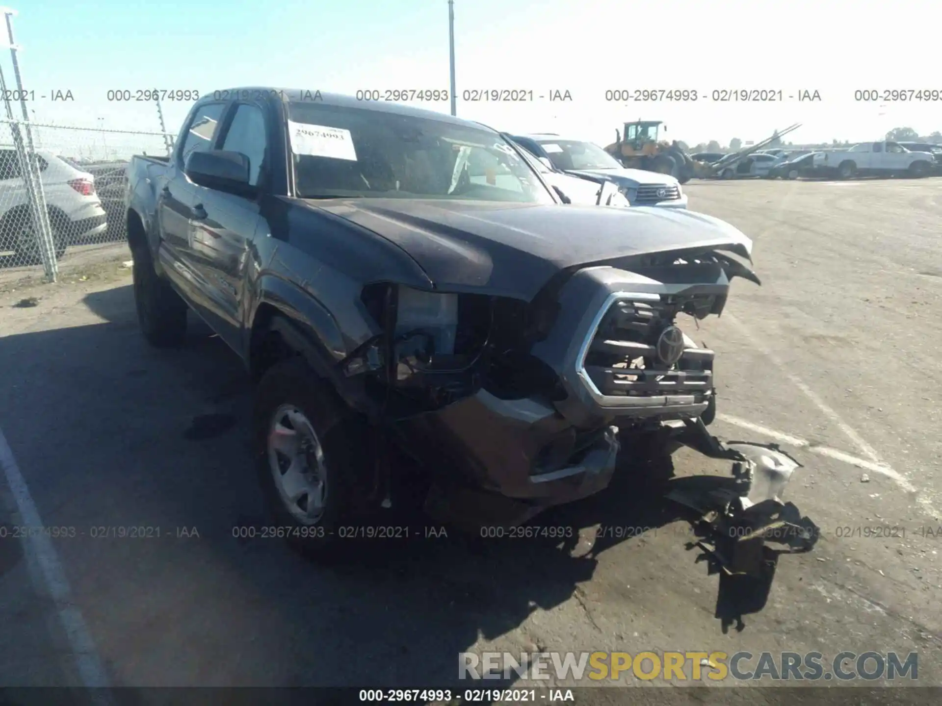 1 Photograph of a damaged car 5TFAX5GN1KX162020 TOYOTA TACOMA 2WD 2019