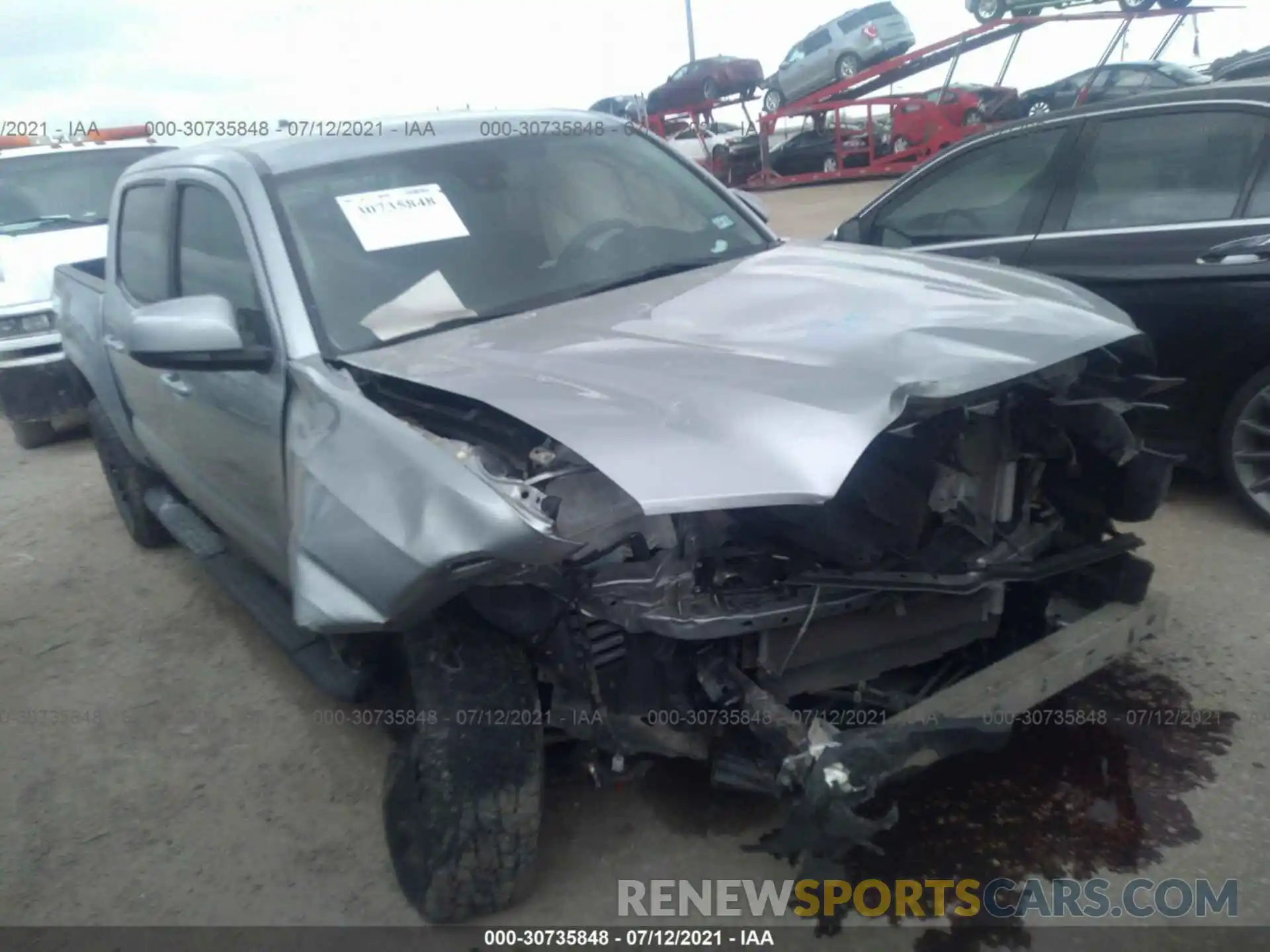 1 Photograph of a damaged car 5TFAX5GN3KX132727 TOYOTA TACOMA 2WD 2019