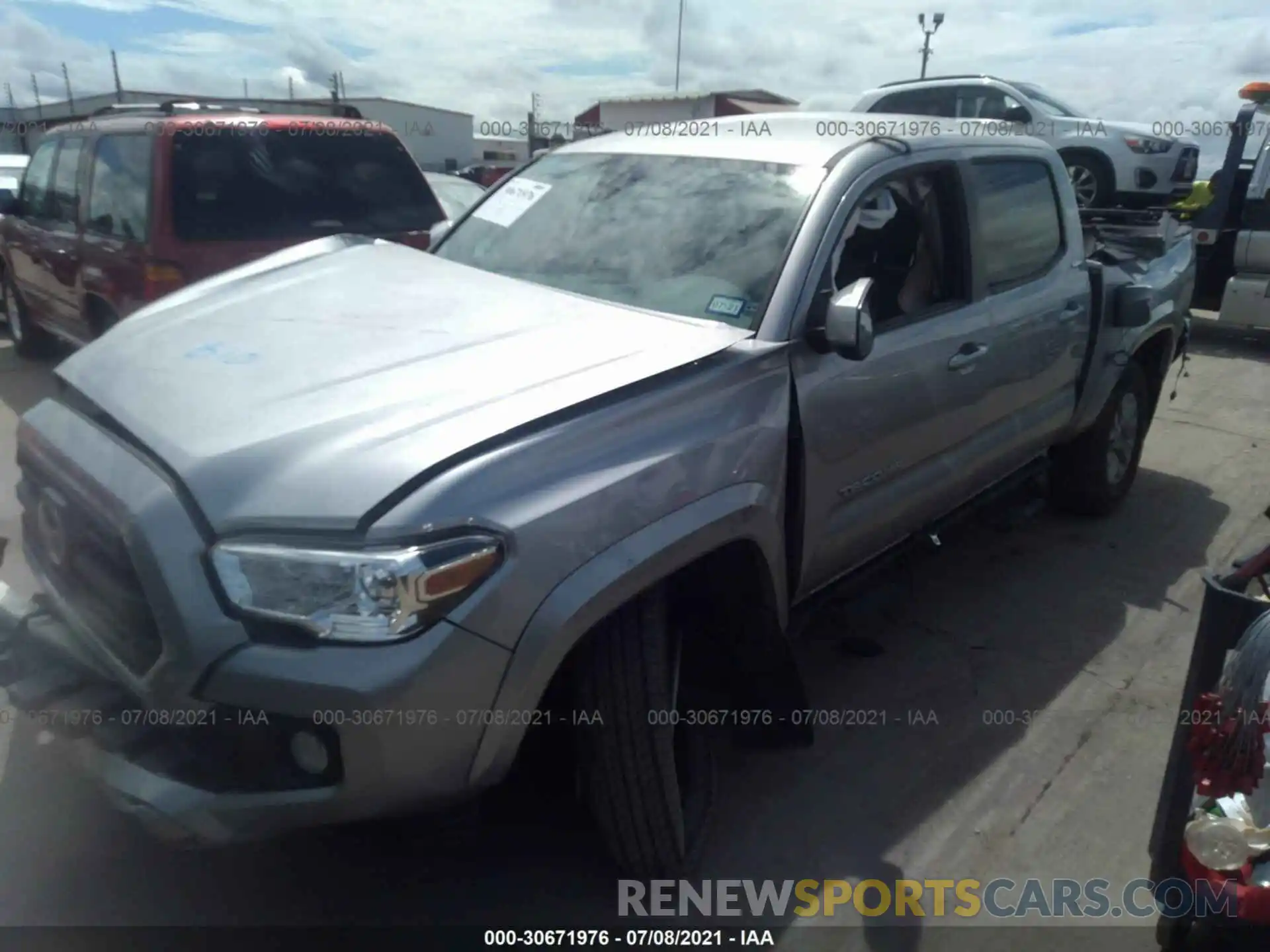 2 Photograph of a damaged car 5TFAZ5CN7KX086741 TOYOTA TACOMA 2WD 2019