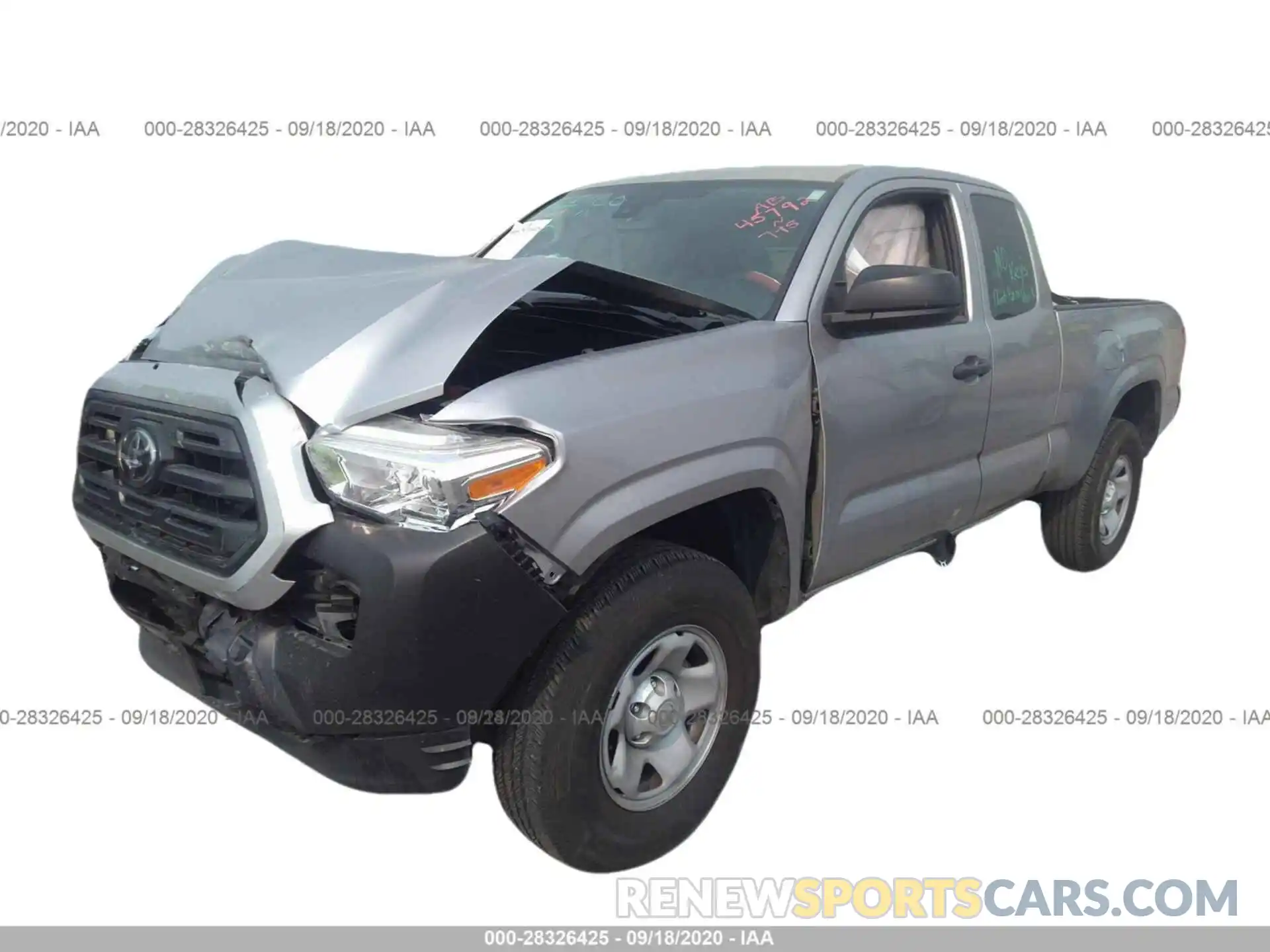 2 Photograph of a damaged car 5TFRX5GN1KX152106 TOYOTA TACOMA 2WD 2019