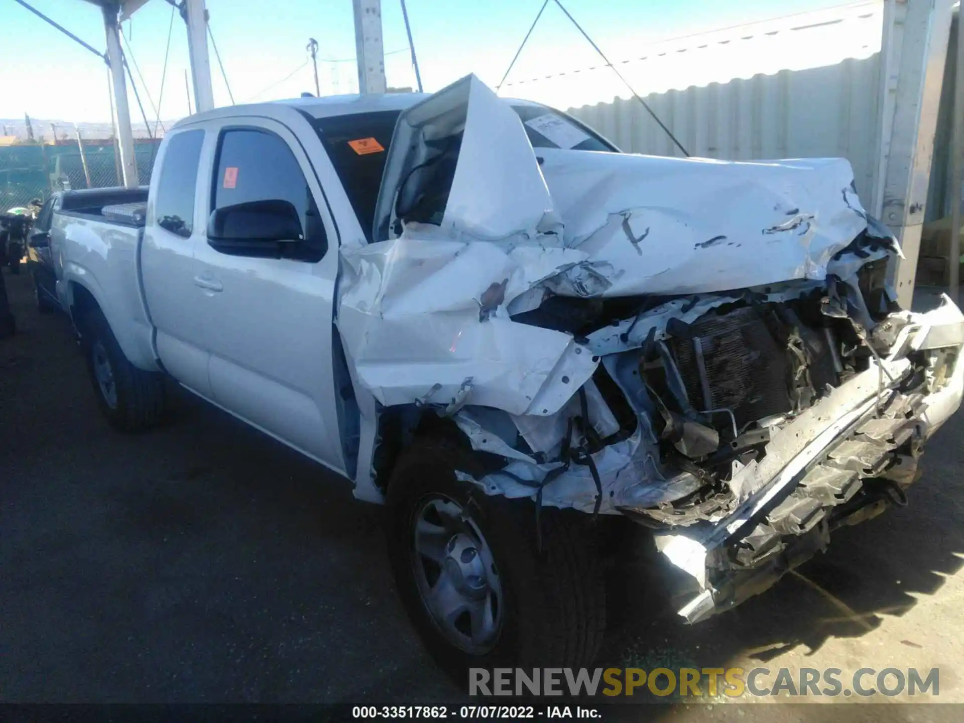 1 Photograph of a damaged car 5TFRX5GN2KX143138 TOYOTA TACOMA 2WD 2019