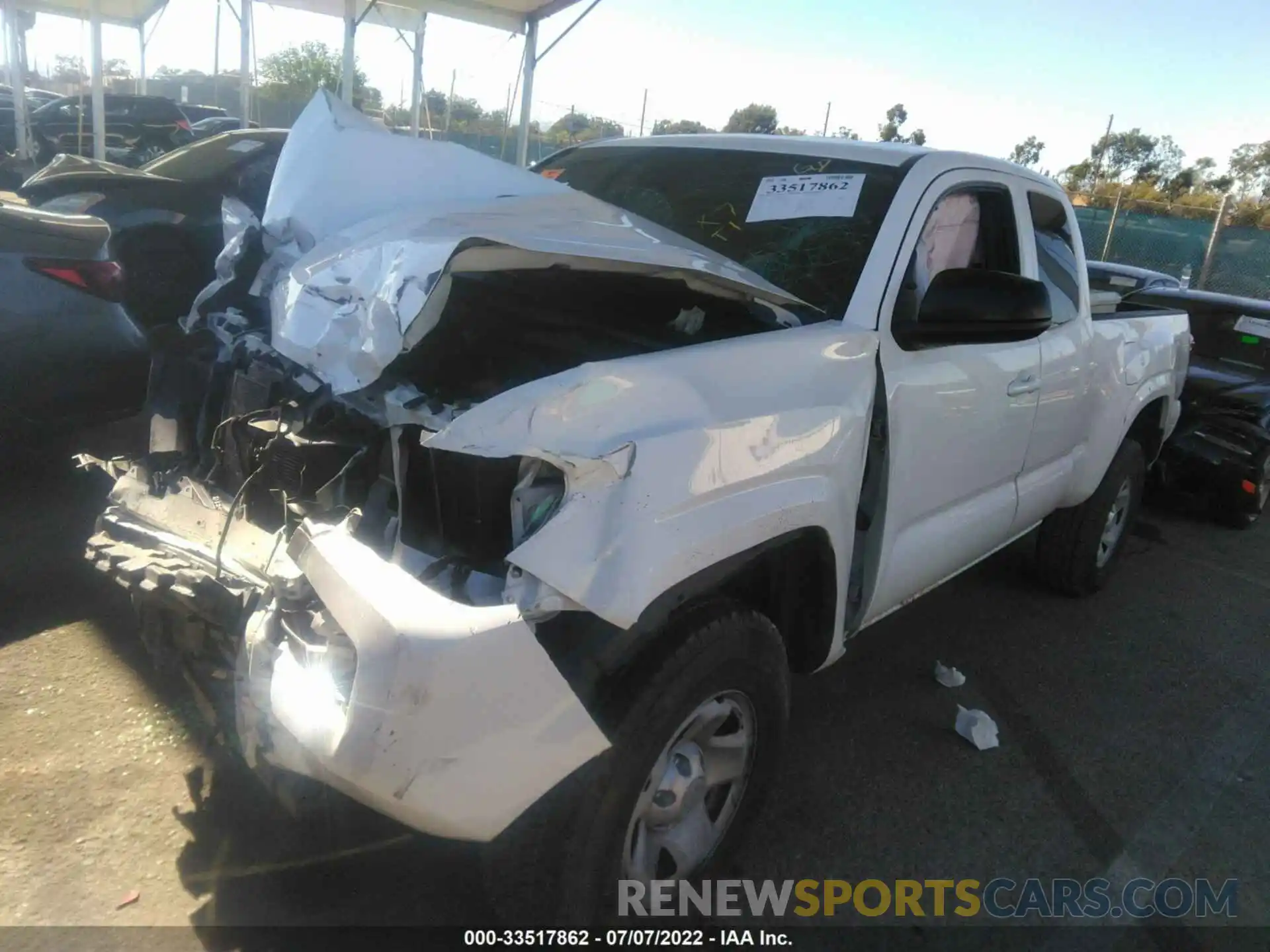 2 Photograph of a damaged car 5TFRX5GN2KX143138 TOYOTA TACOMA 2WD 2019