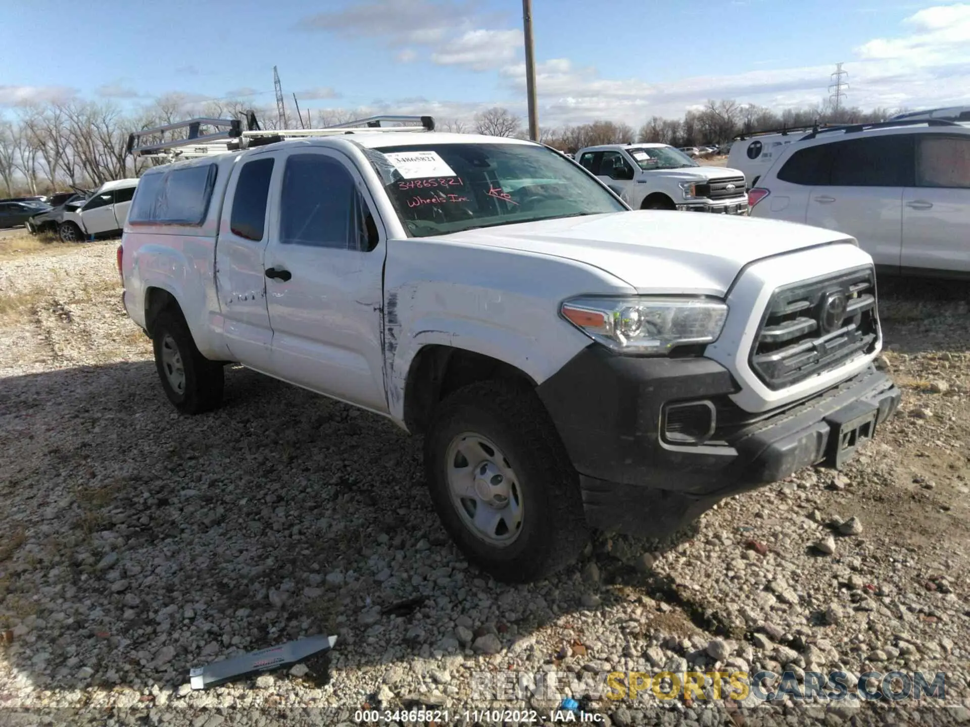 1 Photograph of a damaged car 5TFRX5GN5KX163576 TOYOTA TACOMA 2WD 2019
