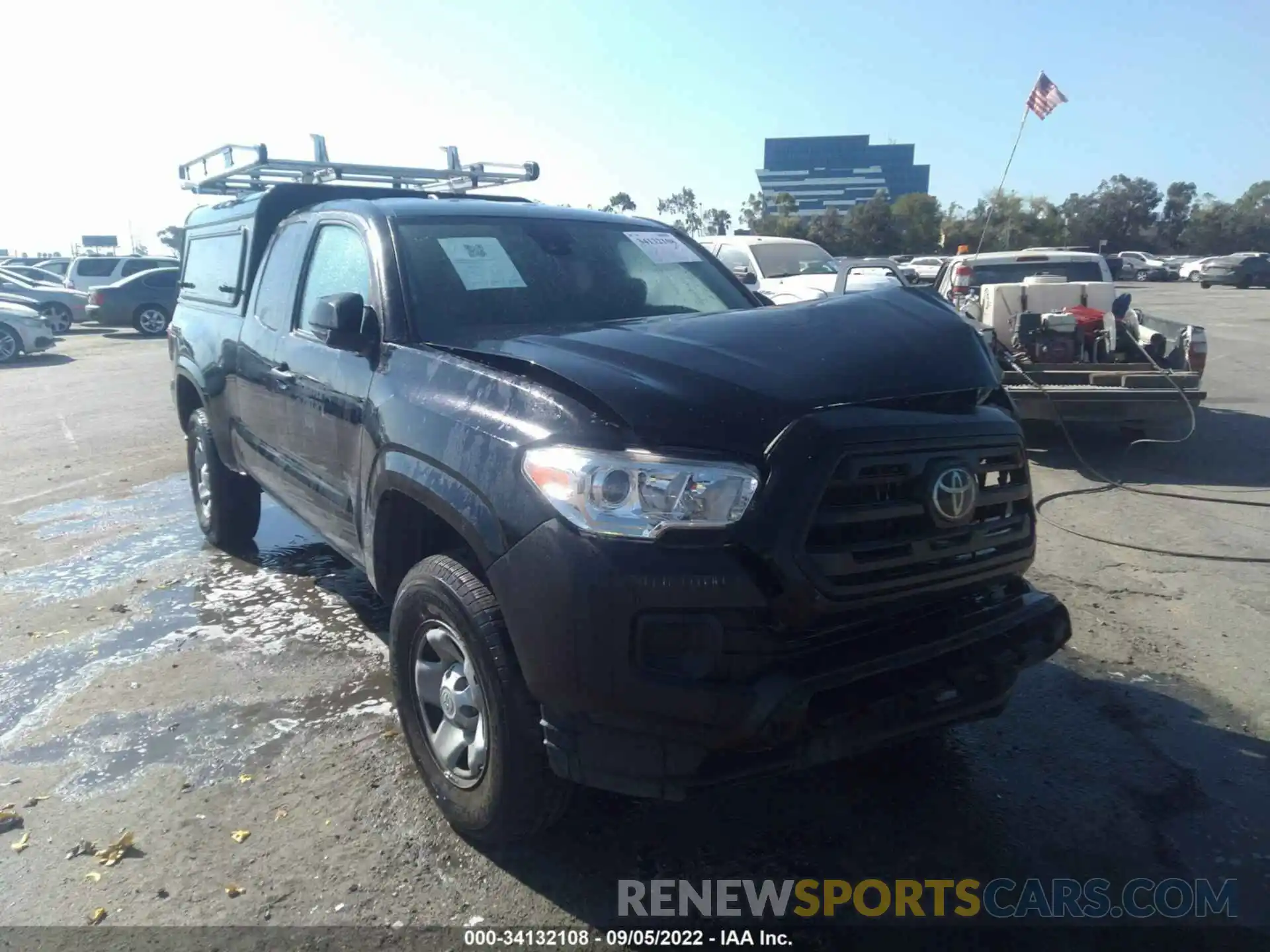 1 Photograph of a damaged car 5TFRX5GN7KX154944 TOYOTA TACOMA 2WD 2019