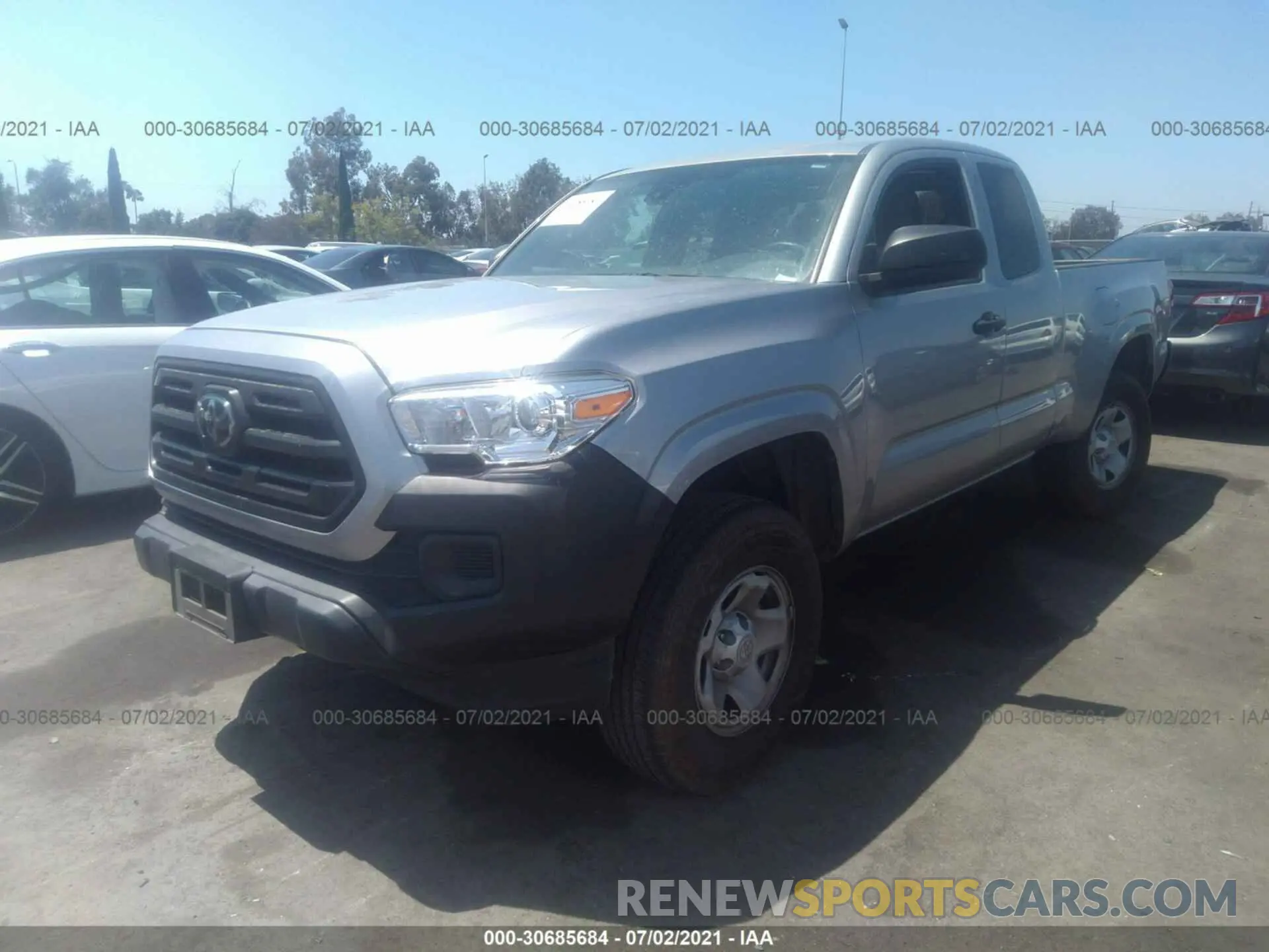 2 Photograph of a damaged car 5TFRX5GN8KX137909 TOYOTA TACOMA 2WD 2019