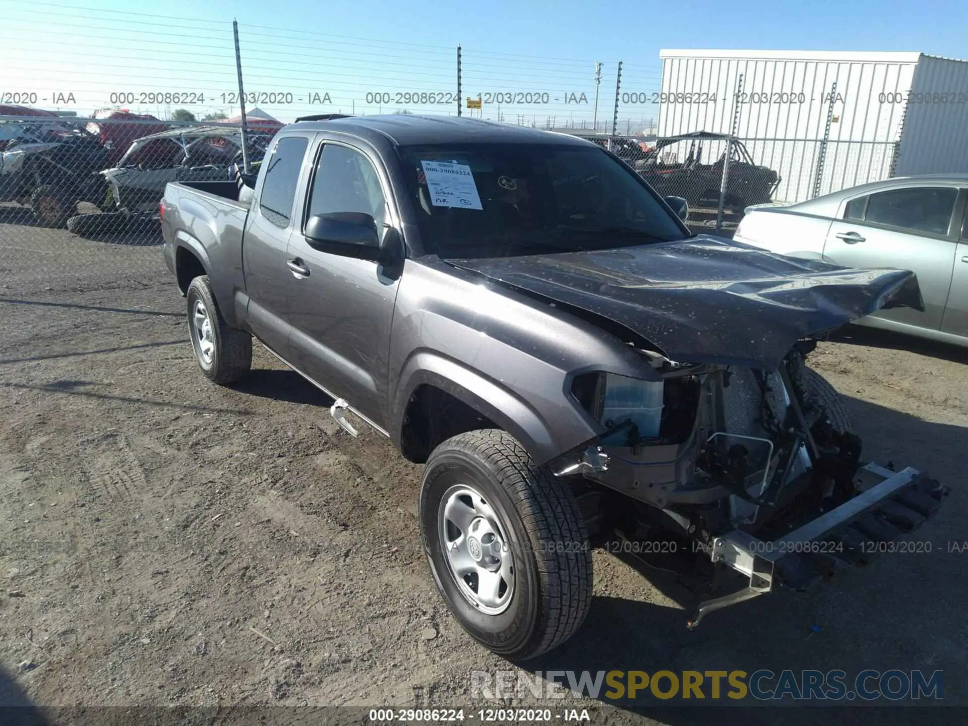 1 Photograph of a damaged car 3TYRX5GN8LT001405 TOYOTA TACOMA 2WD 2020