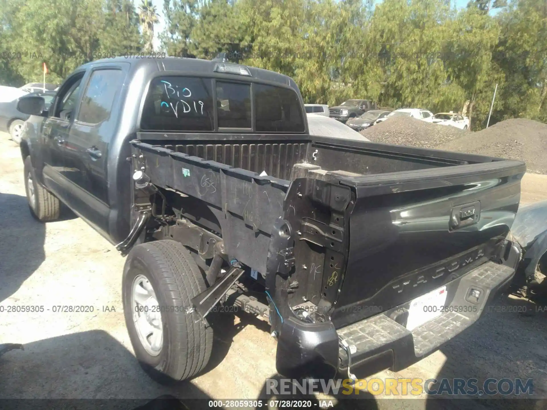 3 Photograph of a damaged car 5TFAX5GN1LX177313 TOYOTA TACOMA 2WD 2020