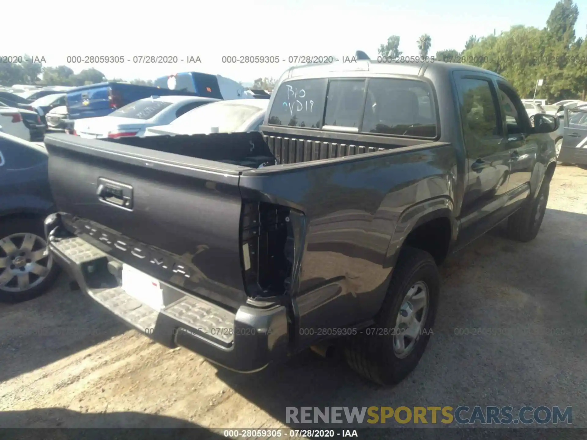 4 Photograph of a damaged car 5TFAX5GN1LX177313 TOYOTA TACOMA 2WD 2020