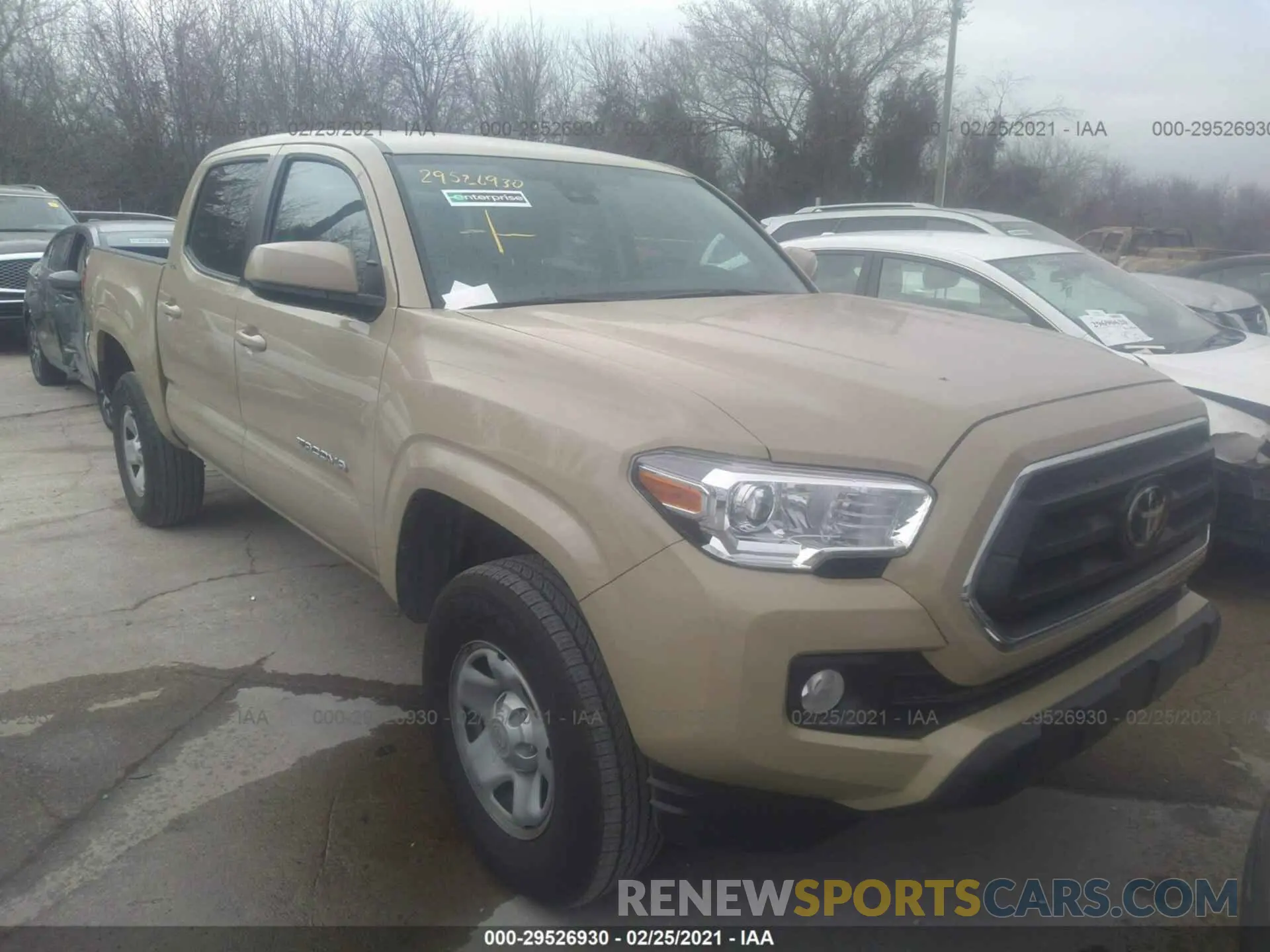 1 Photograph of a damaged car 5TFAX5GN5LX179324 TOYOTA TACOMA 2WD 2020