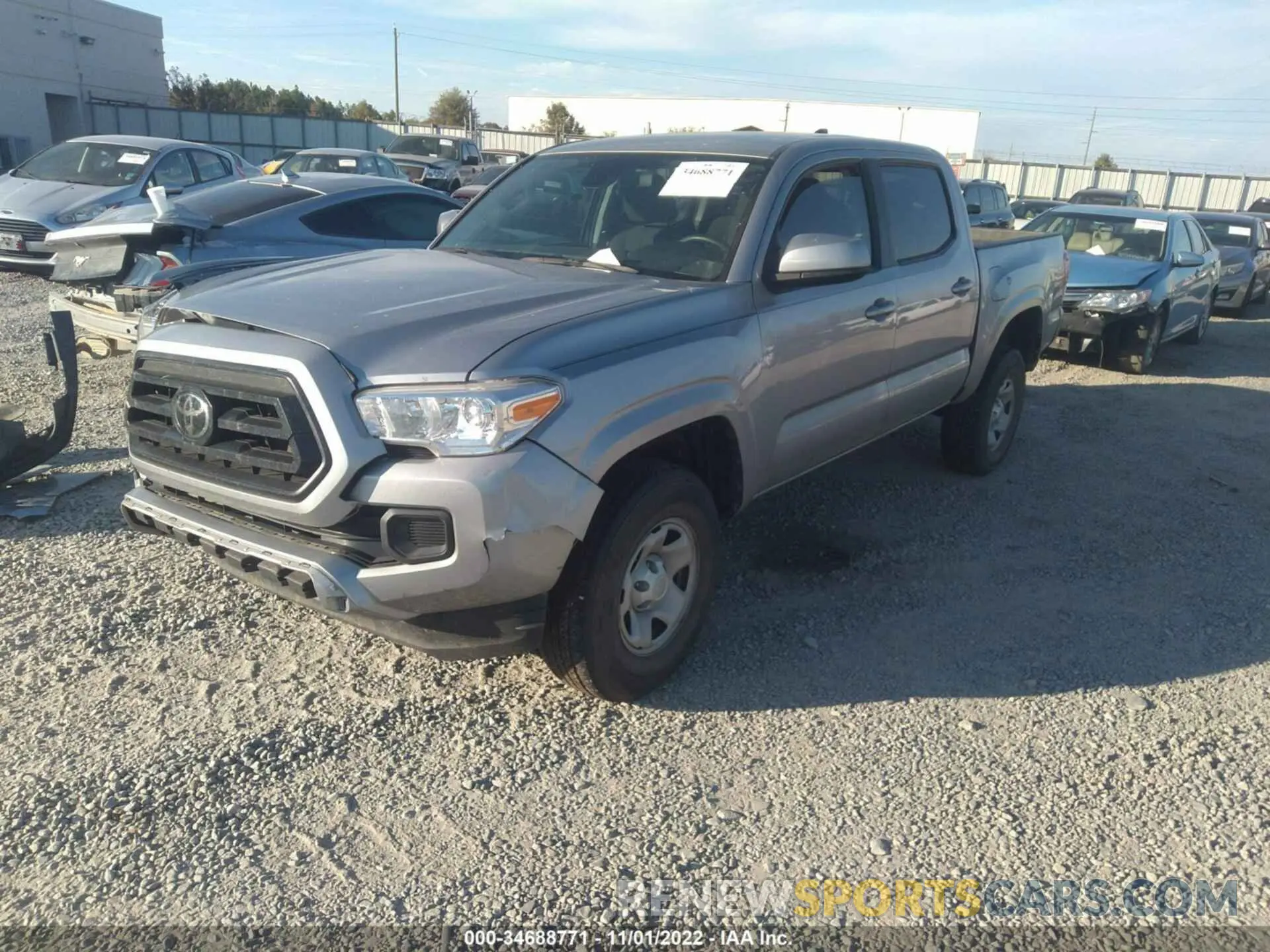 2 Photograph of a damaged car 5TFAX5GNXLX186091 TOYOTA TACOMA 2WD 2020